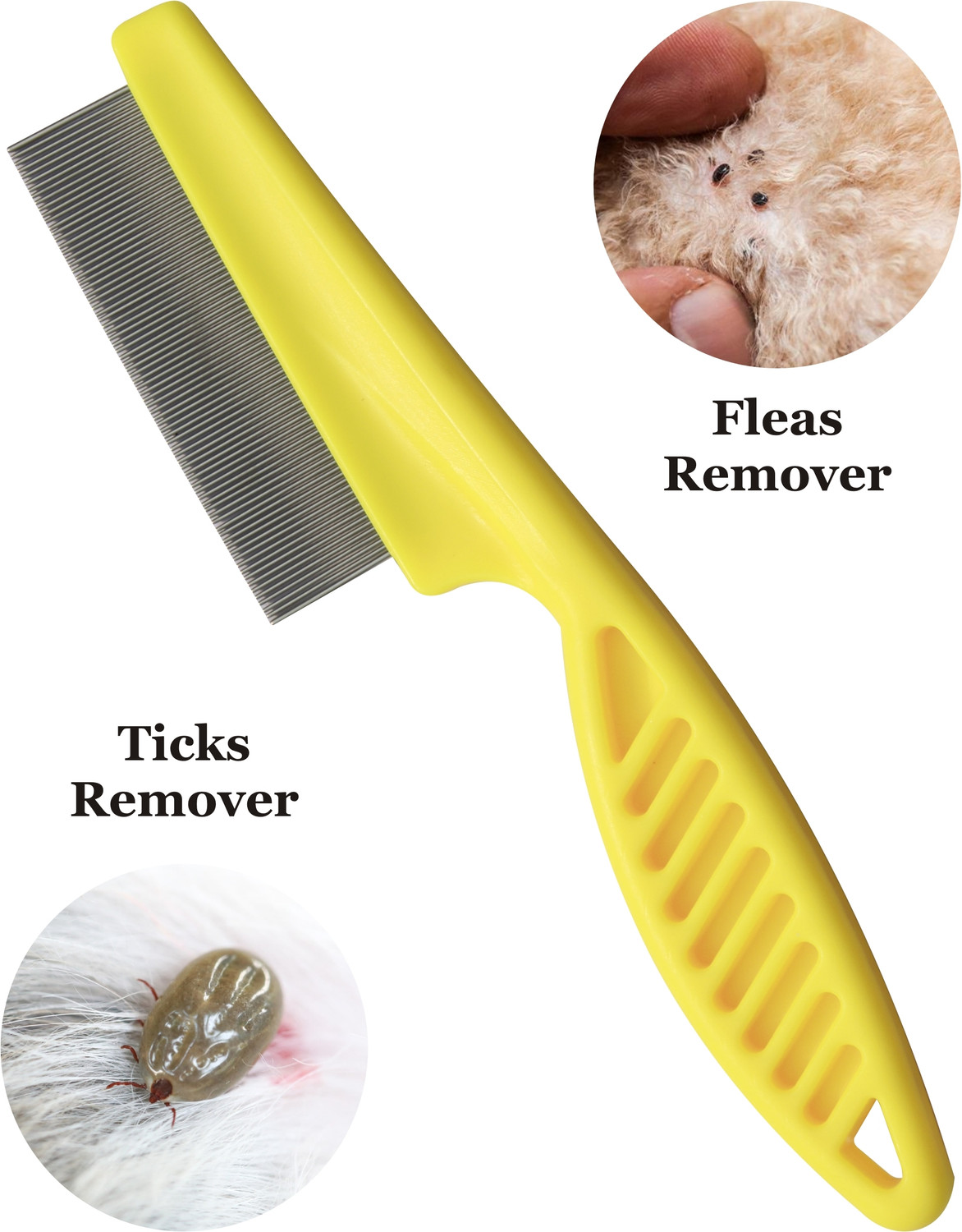 Image of S.Blaze Pet Grooming Ticks, Flea Remover Hair Comb Blue Plain / Bristle Brushes for Cat, Dog