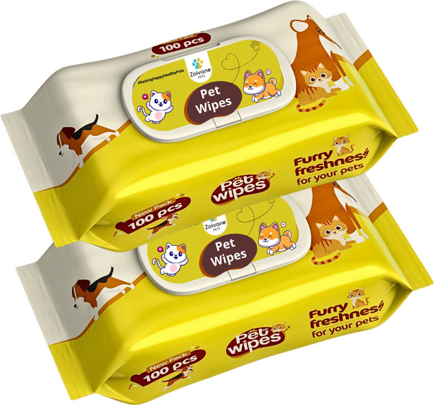 Zoivane Pet Ear Eye Wipes Pack of 200 - Image 1