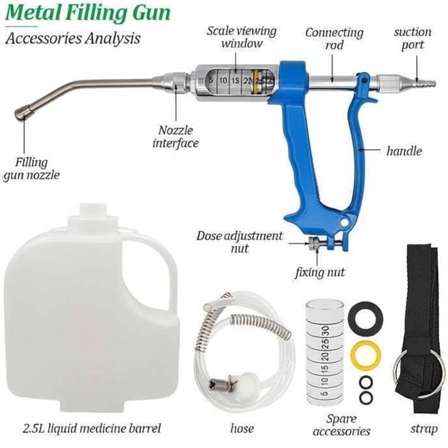 Bethlehem Goat drencher gun 30 ml Pet Food Dispenser