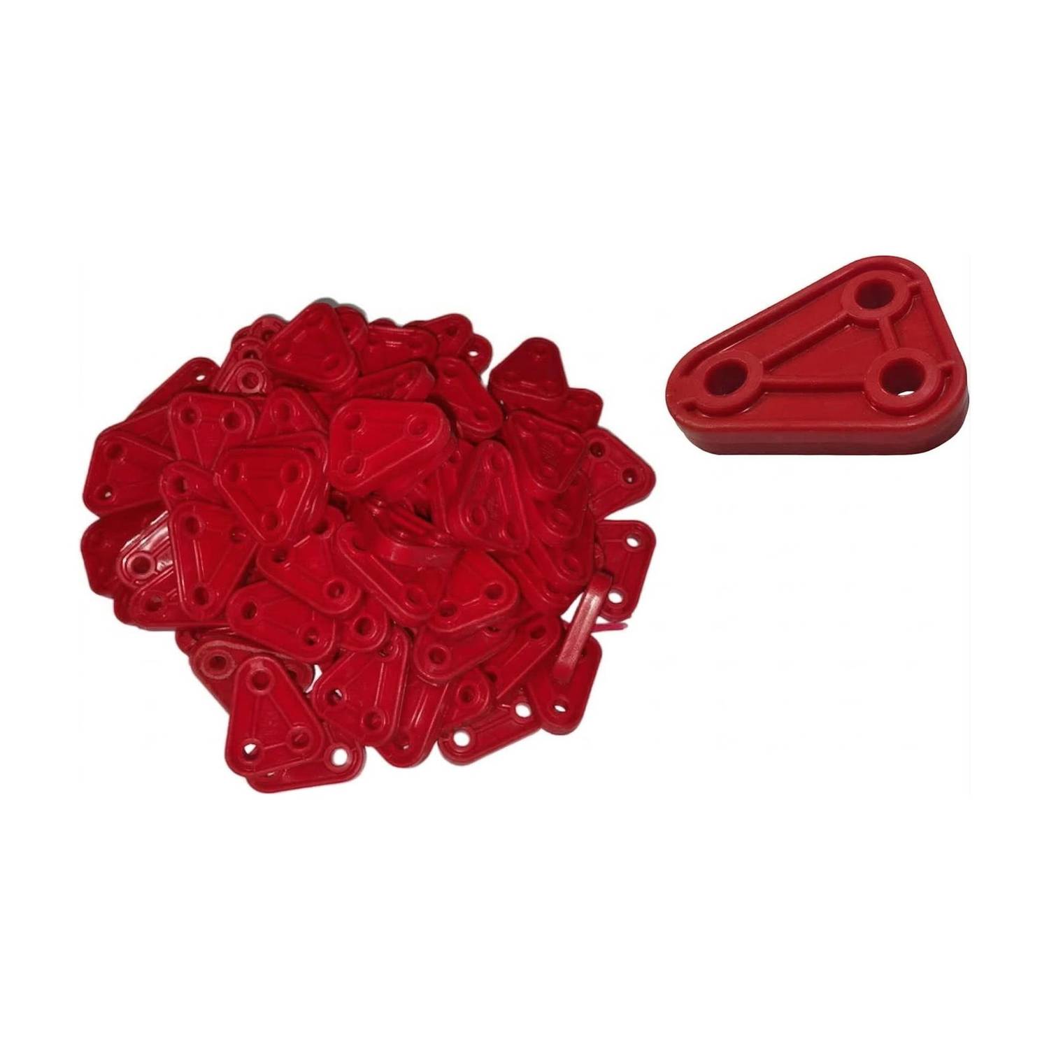 Bethlehem POULTRY Heavy Duty Feeder Bracket (Pack of 50) | Red Plastic Bird Feeder Holder Pet Food Dispenser