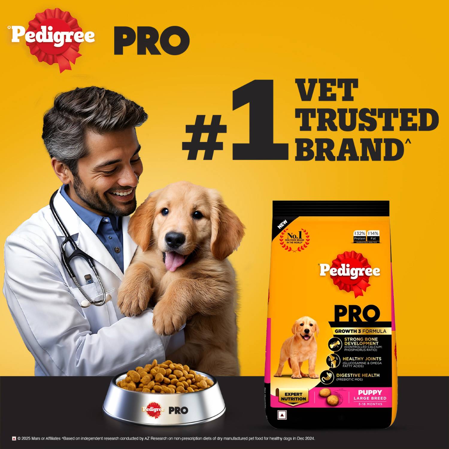 Pedigree Large Breed Puppy Food 3kg - Image 2