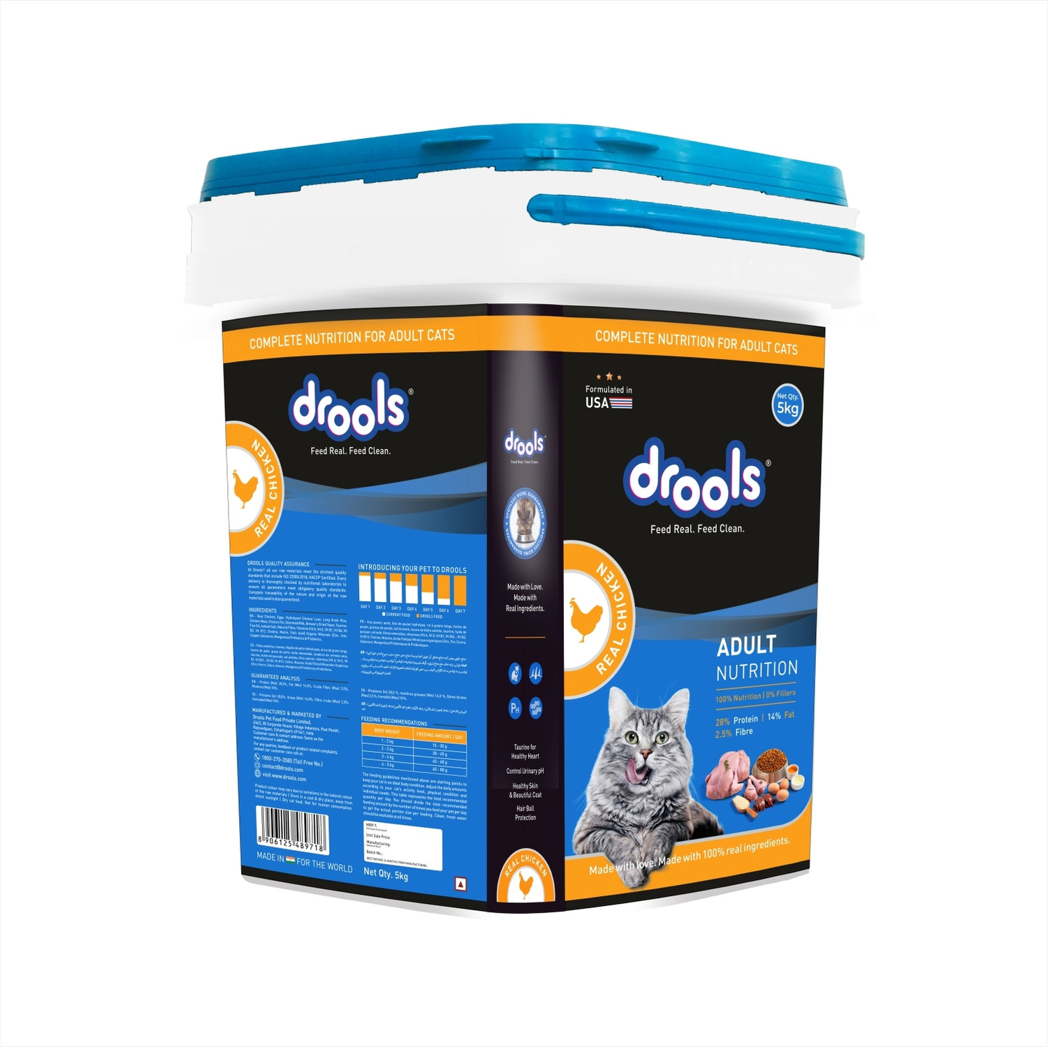 Image of Drools Adult Nutrition Chicken 5 kg Dry Adult Cat Food