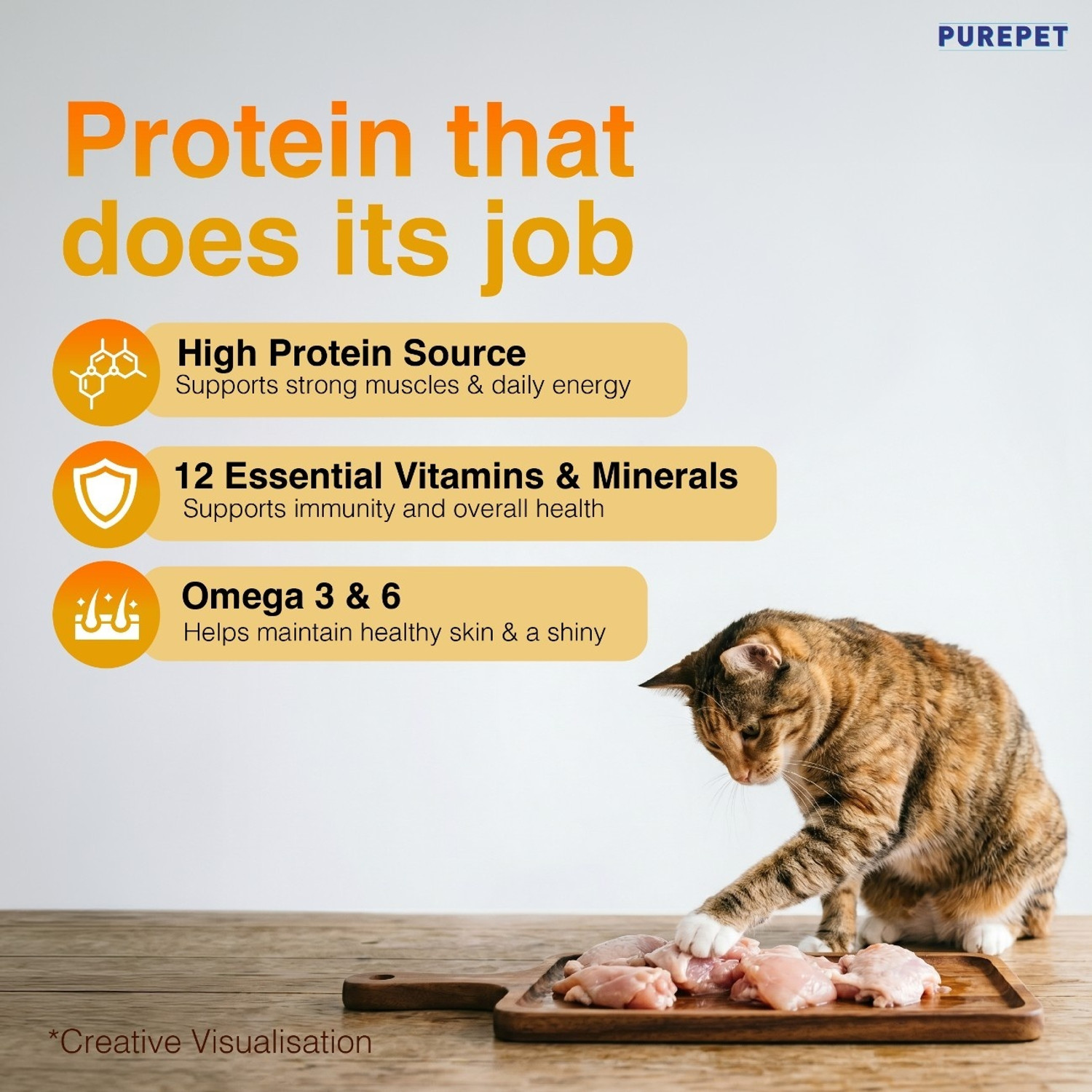 Image of Purepet Real Chicken 7 kg Dry Adult Cat Food