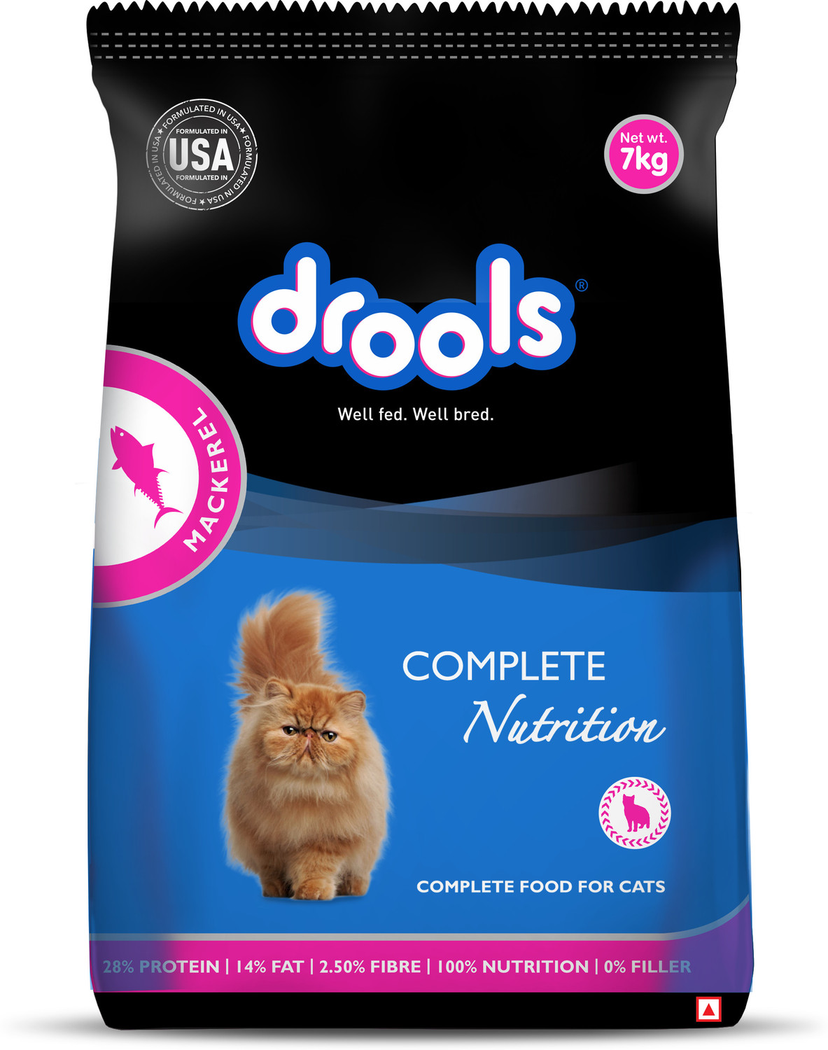 Image of Drools Real Complete Nutrition Mackerel 7 kg Dry Adult Cat Food