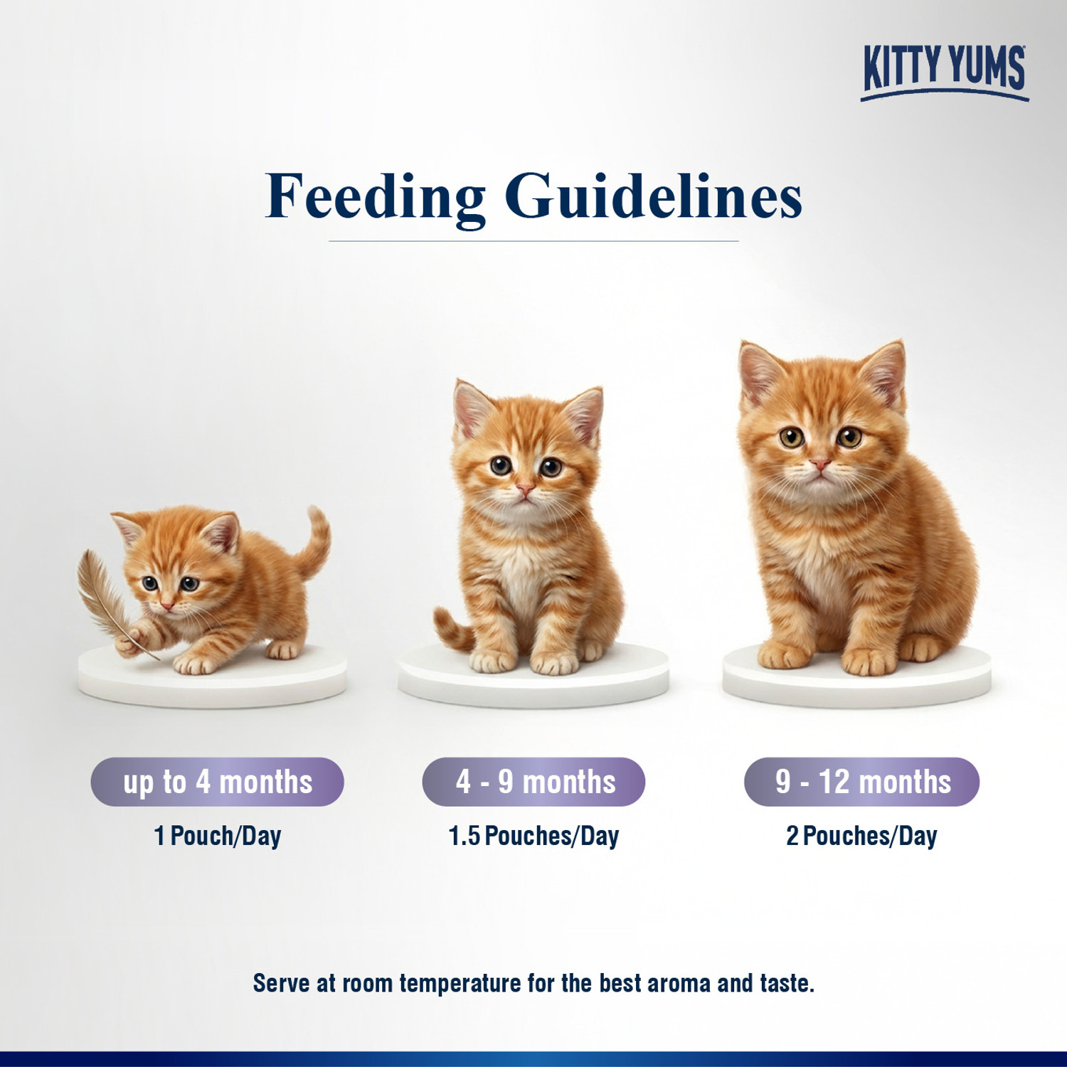 Image of Kitty Yums Premium Mousse For Kittens Fish 0.08 kg Wet Young Cat Food