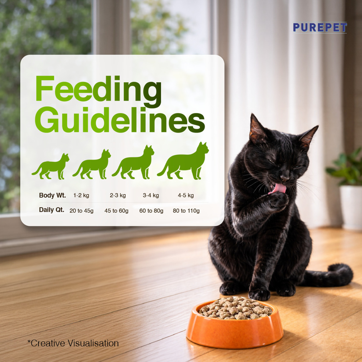 Image of Purepet Chicken & Vegetable 1 kg Dry Adult Cat Food