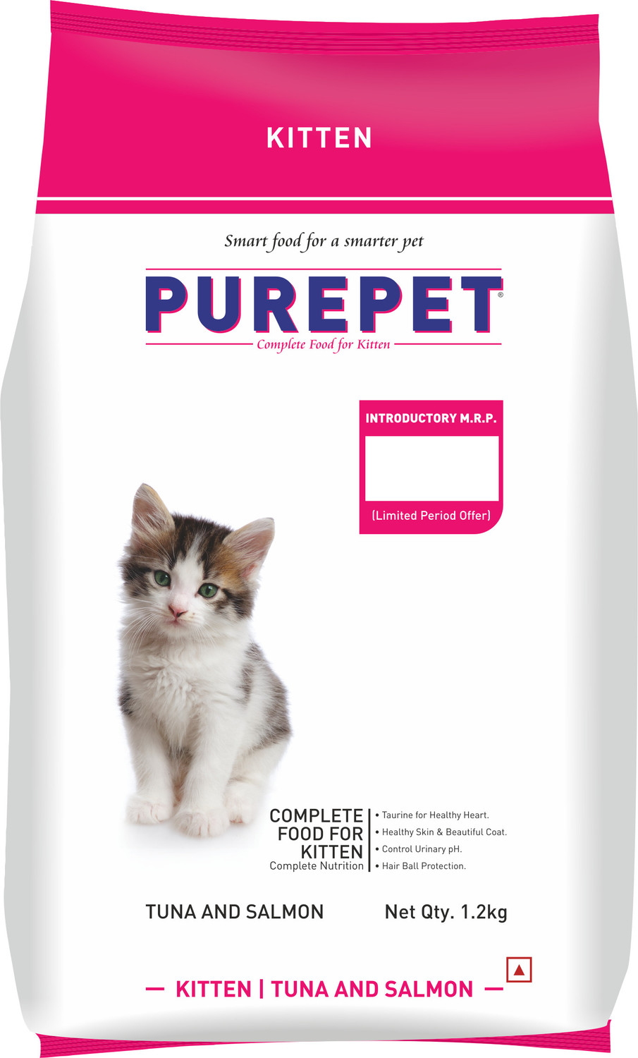 Image of Purepet Kitten Tuna and Salmon 1.2 kg Dry Young Cat Food