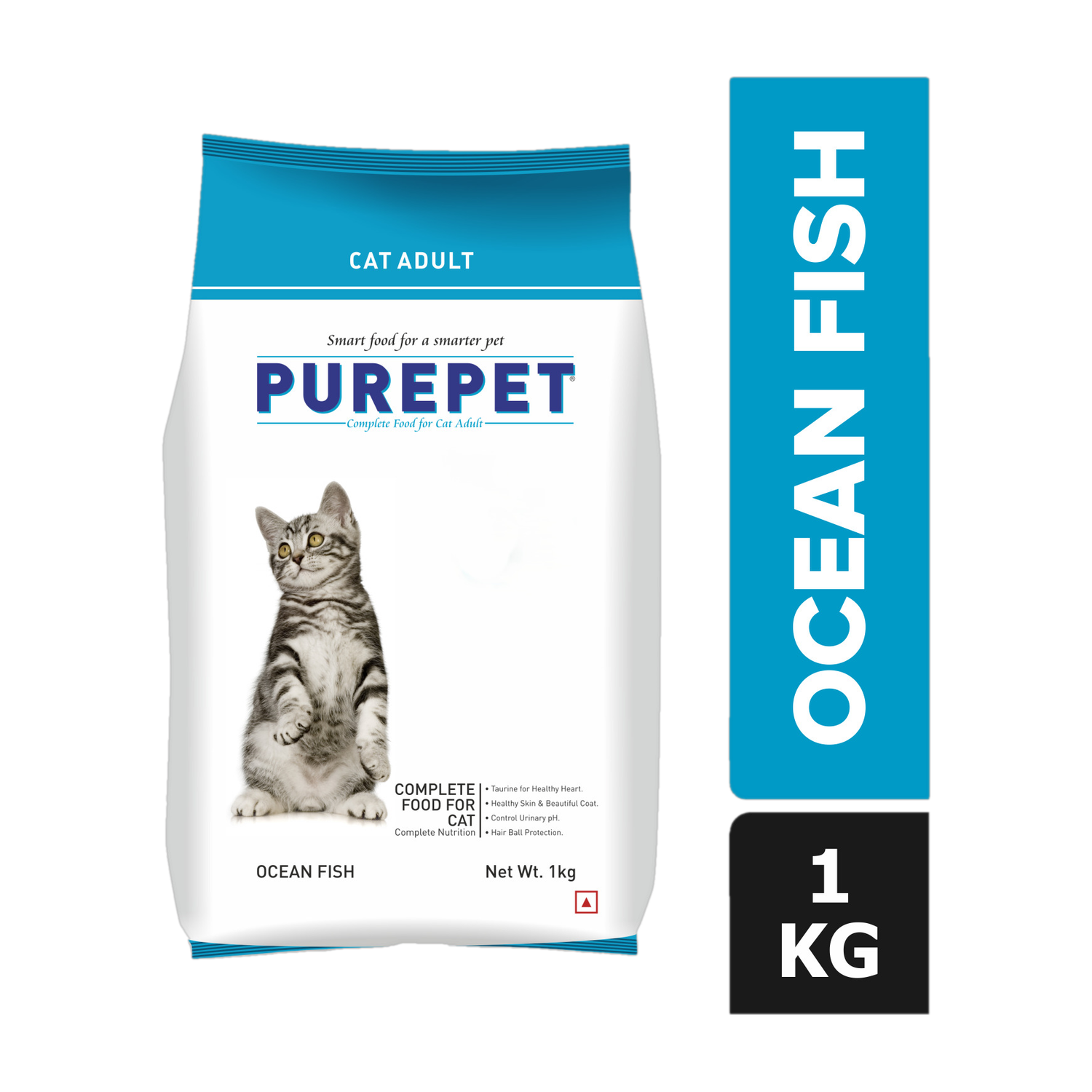Purepet Ocean Fish 1 kg Dry Adult Cat Food - Image 1