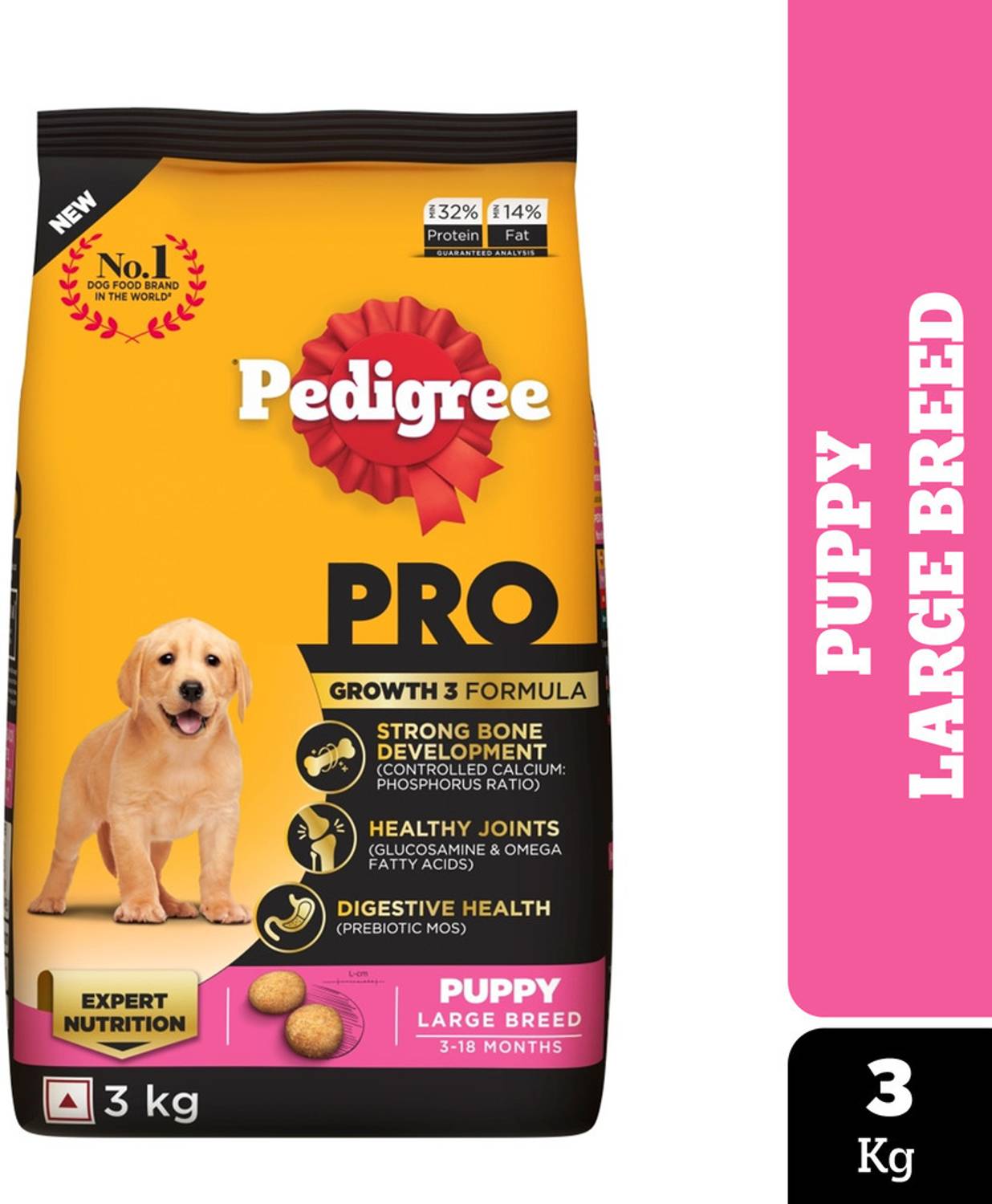 Pedigree Large Breed Puppy Food 3kg - Image 1