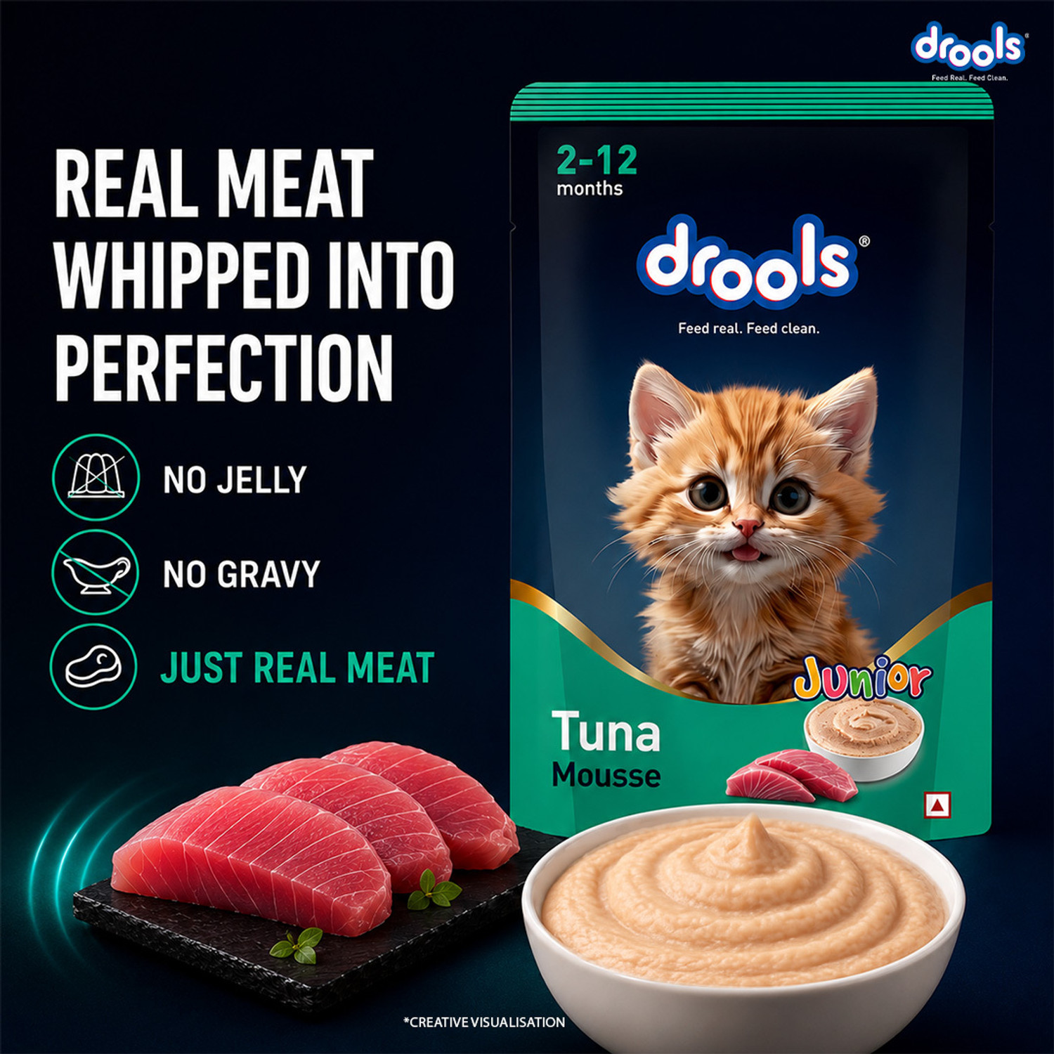 Image of Drools Mousse Tuna 0.08 kg Wet Young Cat Food