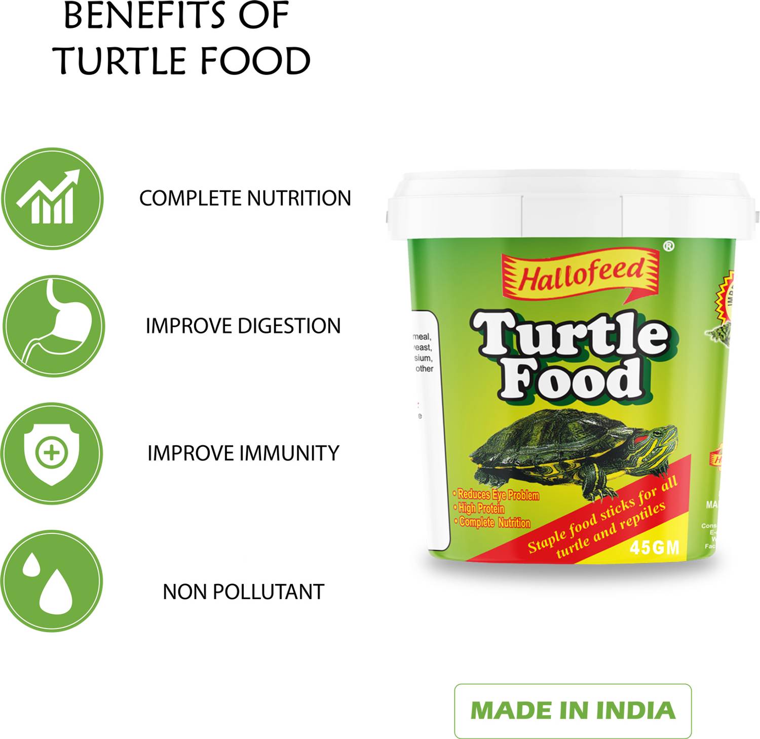Hallofeed Turtle Food, 500gm - Image 3
