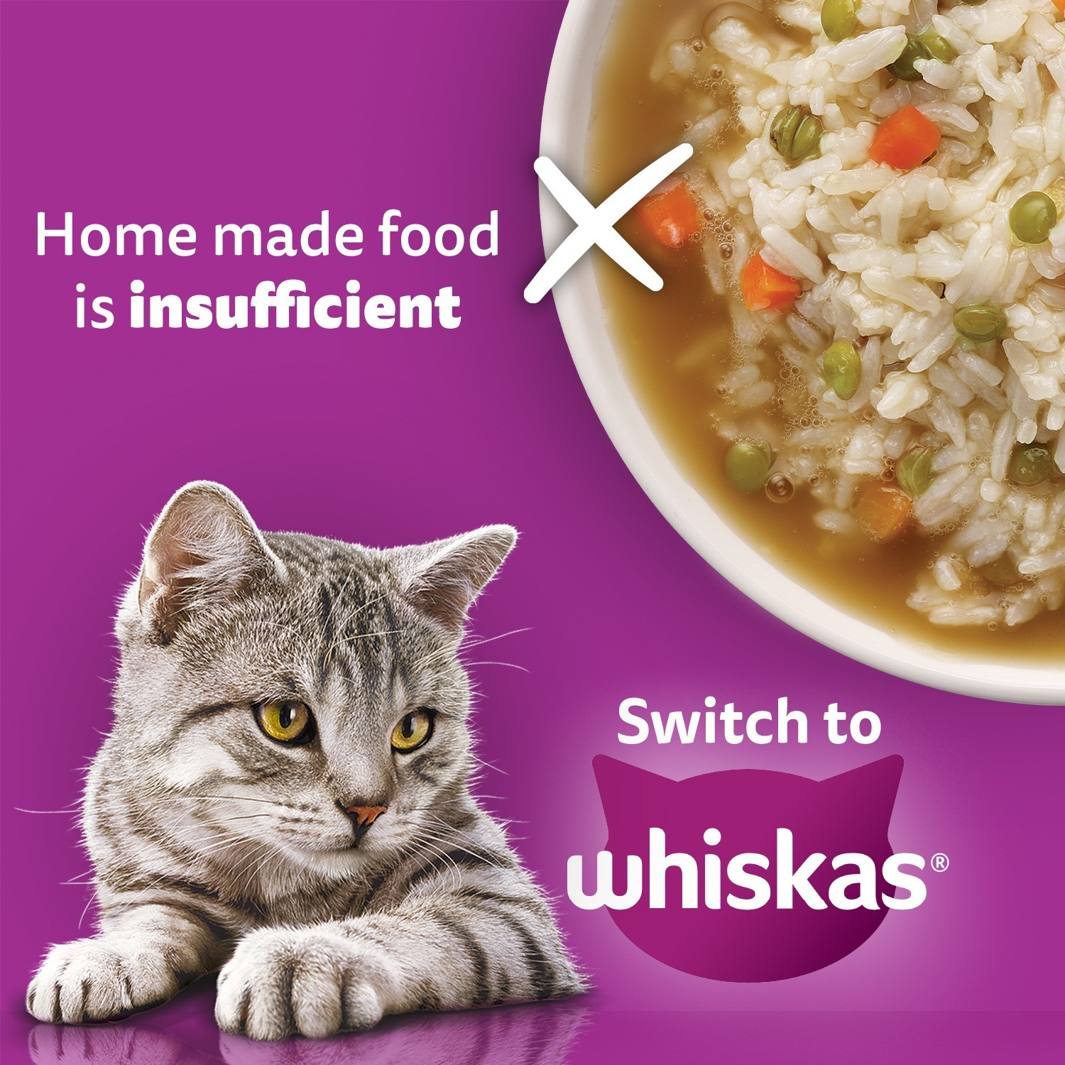 Image of Whiskas (1+ Years) Tuna 4.48 kg (56x0.08 kg) Wet Adult Cat Food