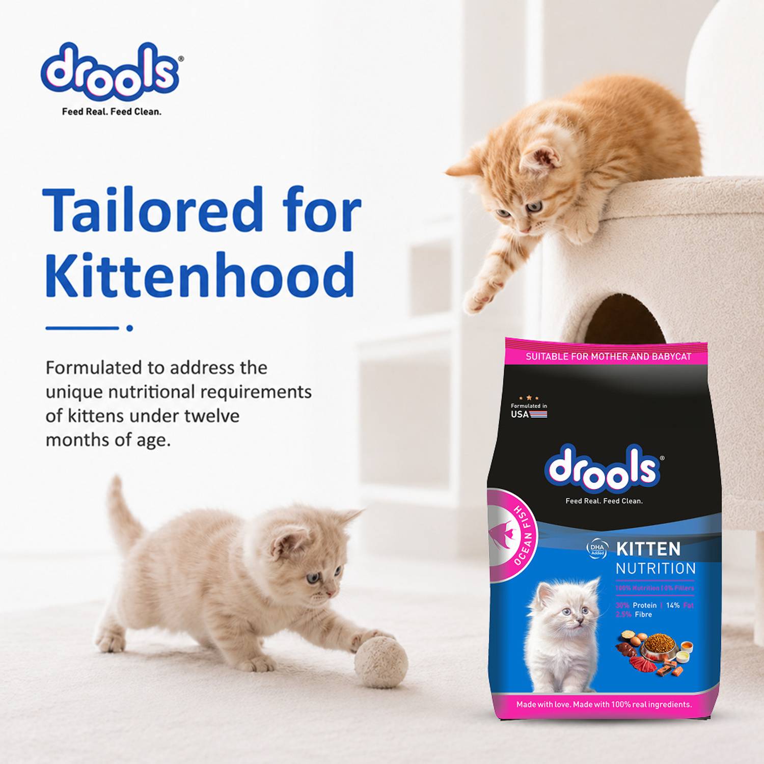 Drools Ocean Fish 1.2 kg Dry Cat Food - Image 2