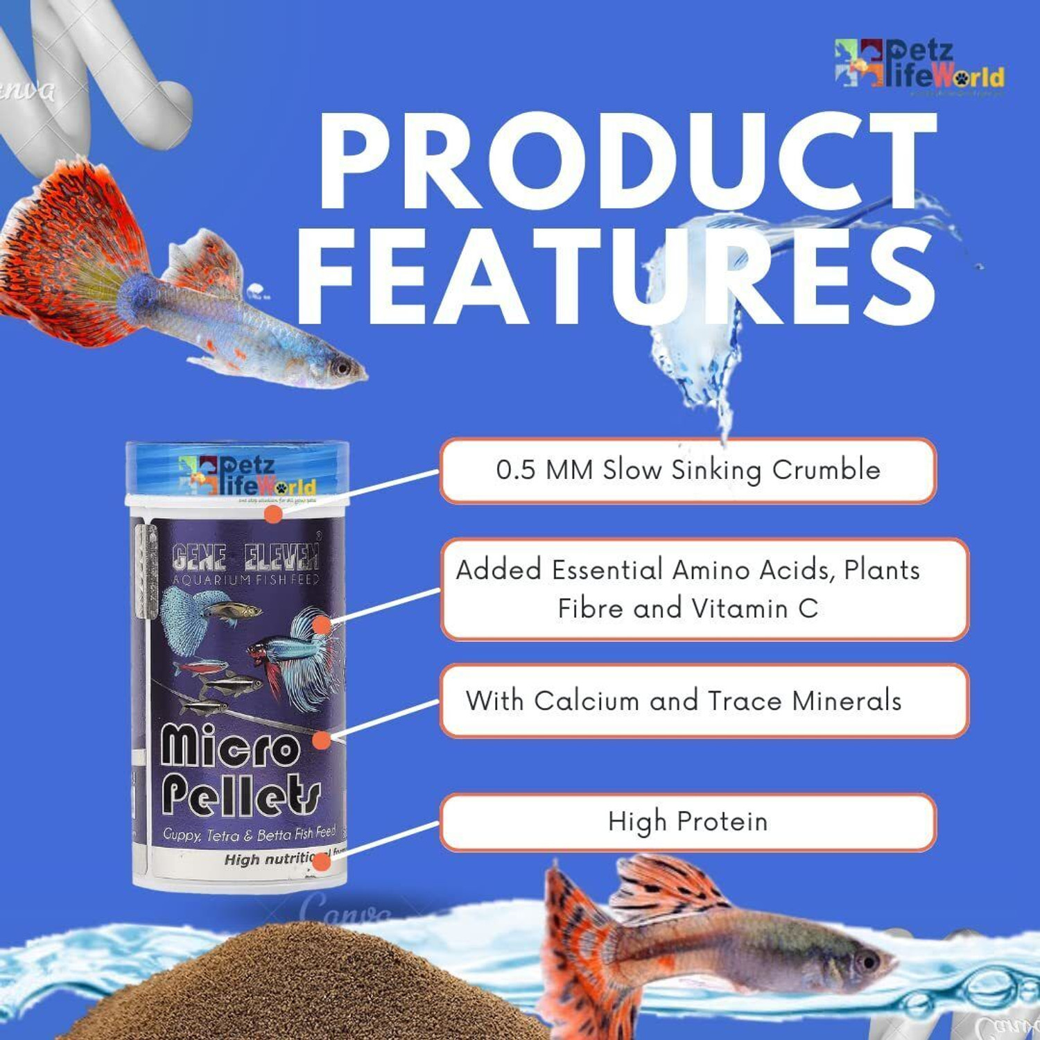 Image of VAYINATO Aquatic Remedies Micro Pellets, 100G | for All Tropical Aquarium Fishes 0.1 kg Dry Adult, New Born, Senior, Young Fish Food