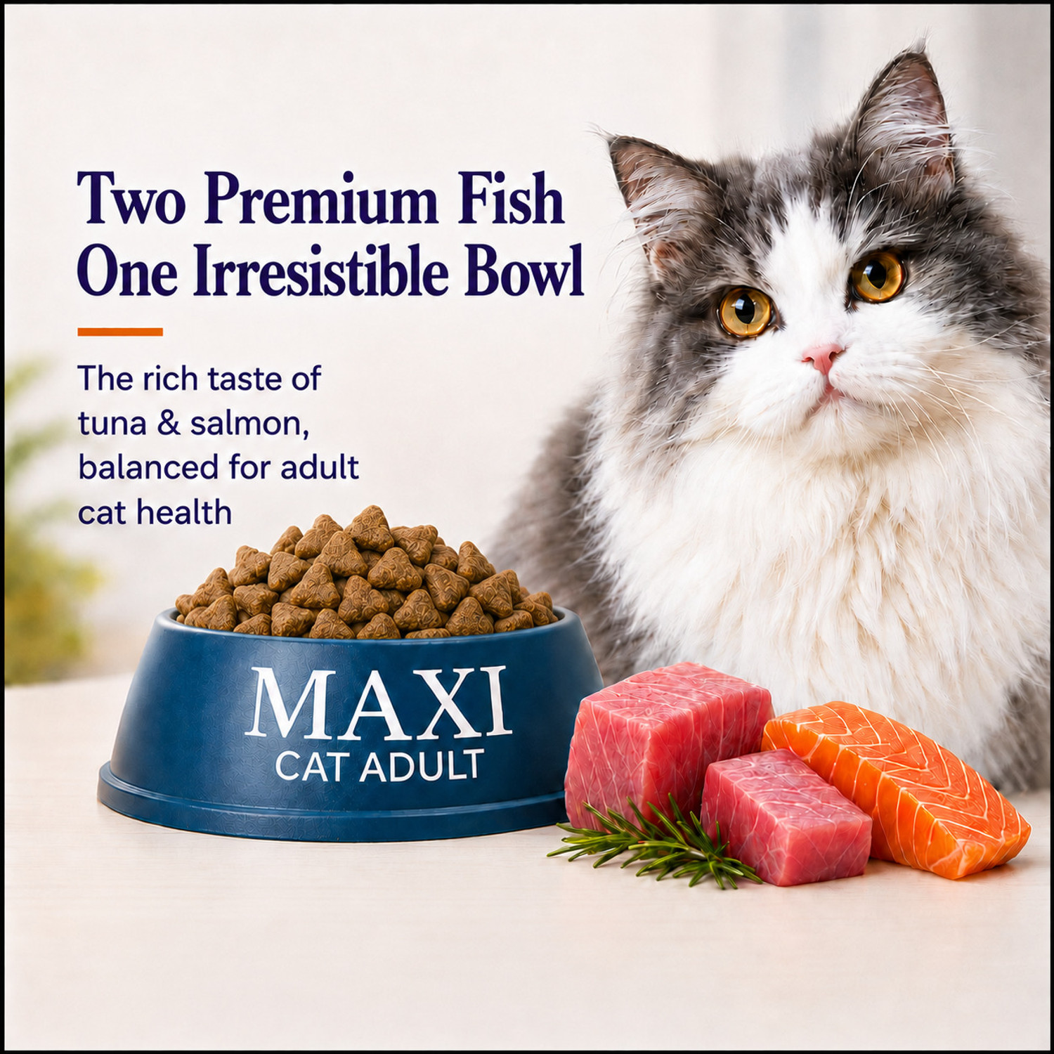 Image of Maxi Tuna and Salmon 1.2 kg Dry Adult Cat Food
