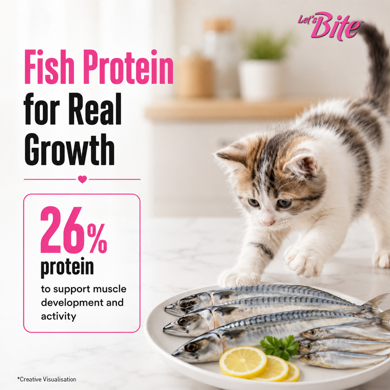 Image of Let's bite (Buy 1 Get 1 Free) Active Ocean Fish 800 g (2x400 g) Dry Young Cat Food