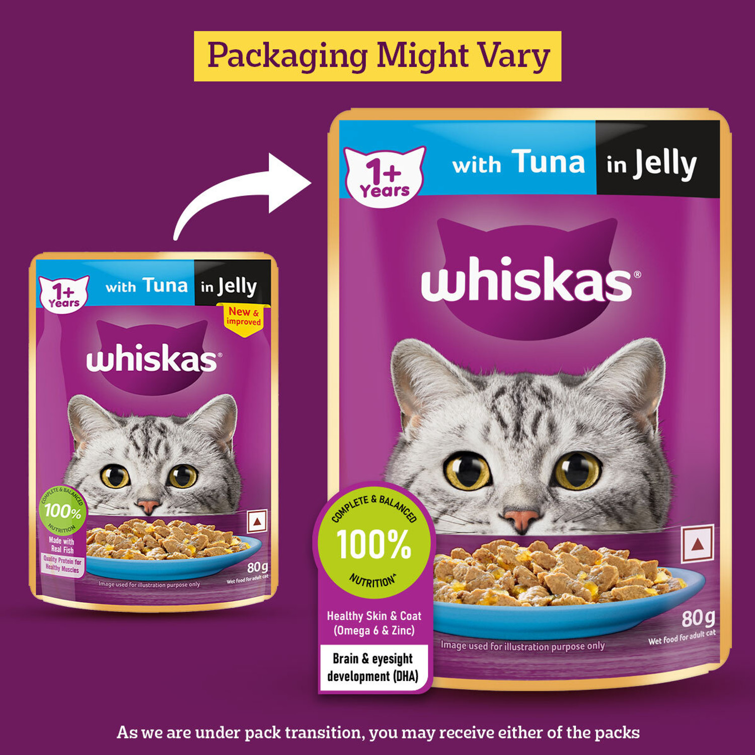 Image of Whiskas (1+ Years) Tuna 4.48 kg (56x0.08 kg) Wet Adult Cat Food