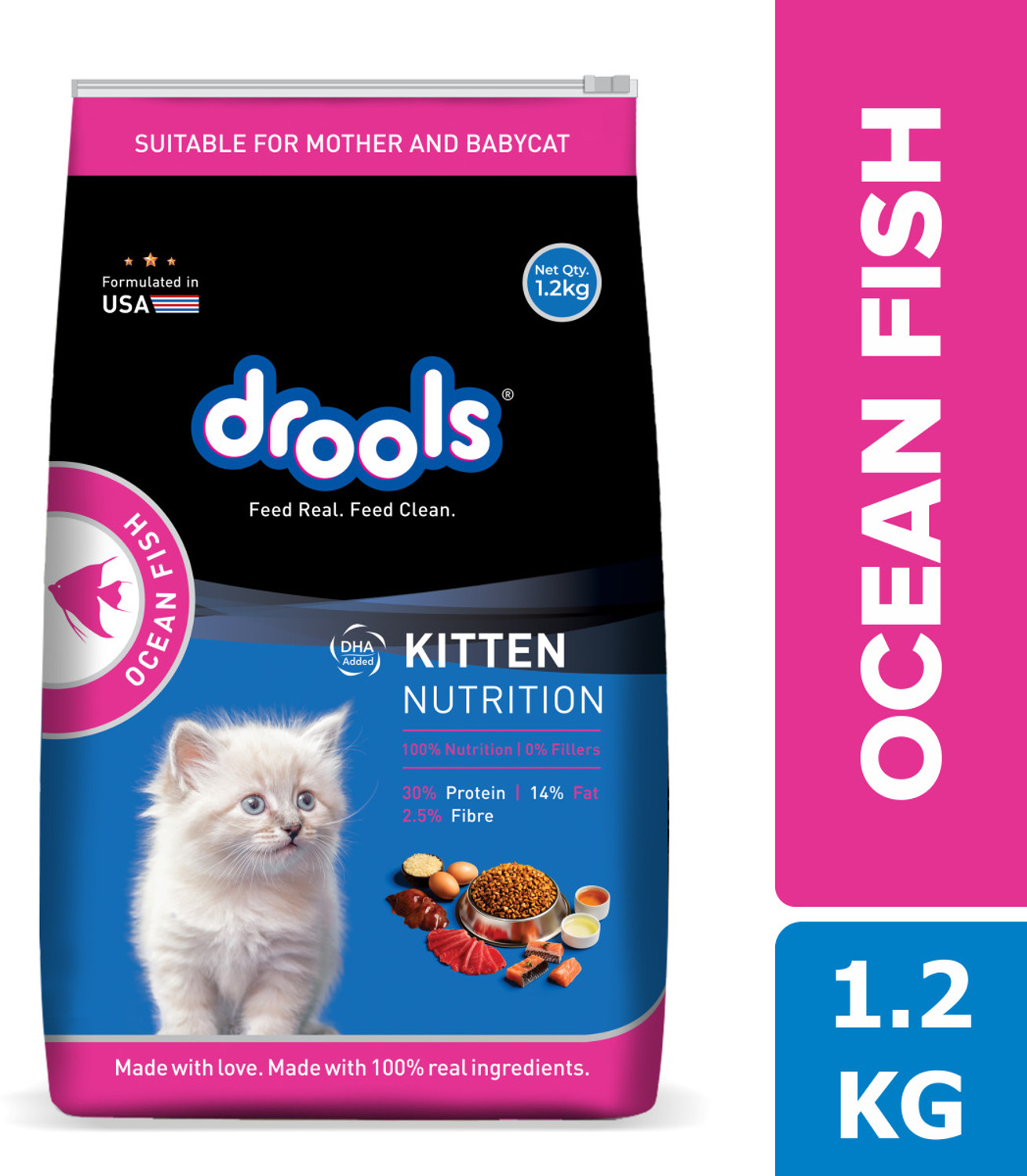Image of Drools Ocean Fish 1.2 kg Dry Young Cat Food