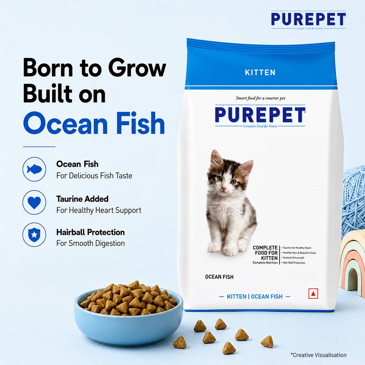 Purepet Ocean Fish 3 kg Dry Cat Food - Image 2