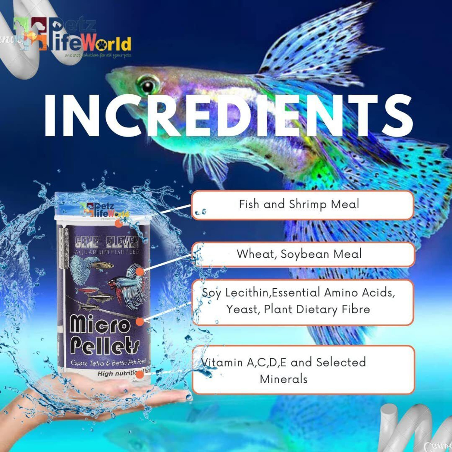 Image of VAYINATO Aquatic Remedies Micro Pellets, 100G | for All Tropical Aquarium Fishes 0.1 kg Dry Adult, New Born, Senior, Young Fish Food