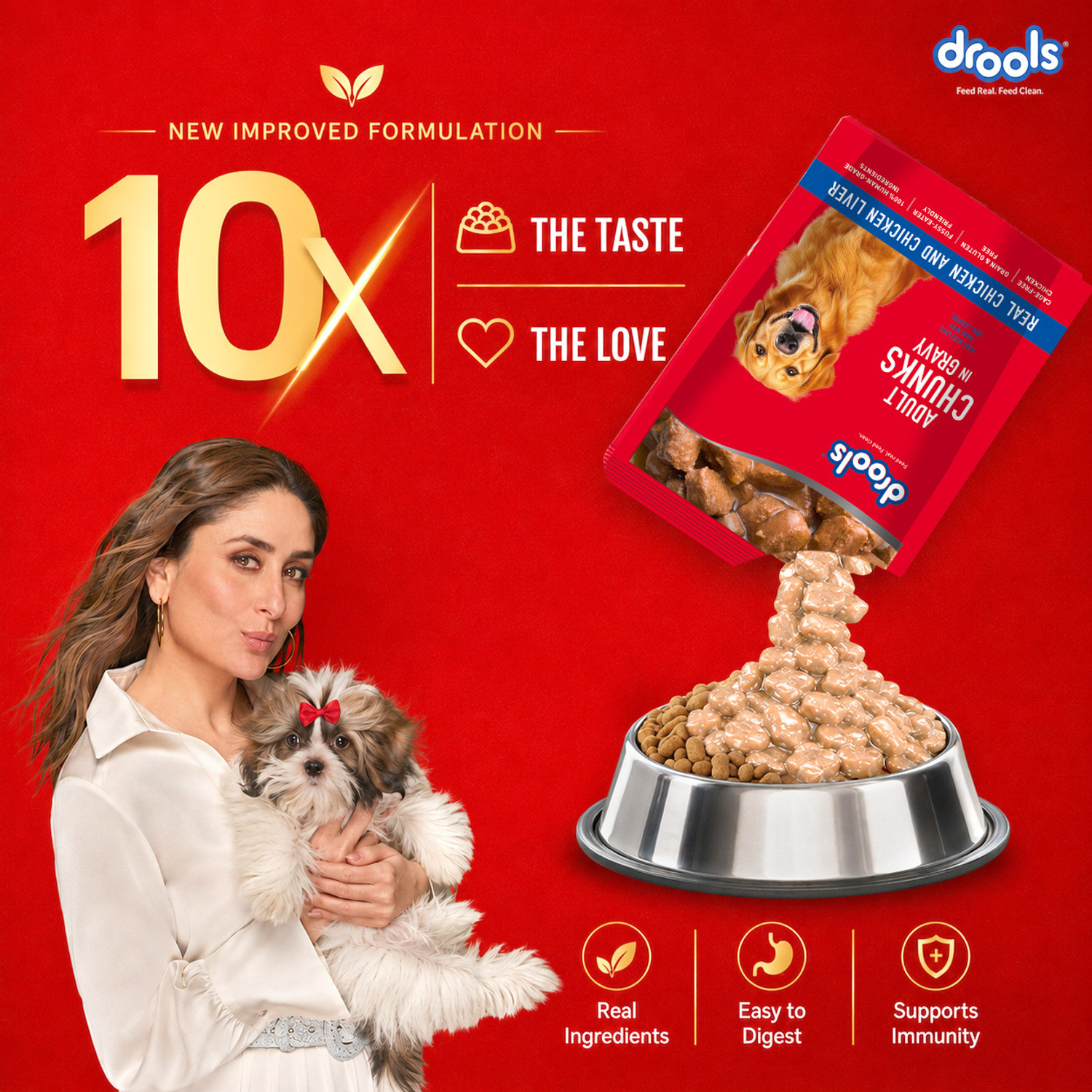 Image of Drools Chicken Liver and Real Chicken 4.5 kg (30x0.15 kg) Wet Adult Dog Food