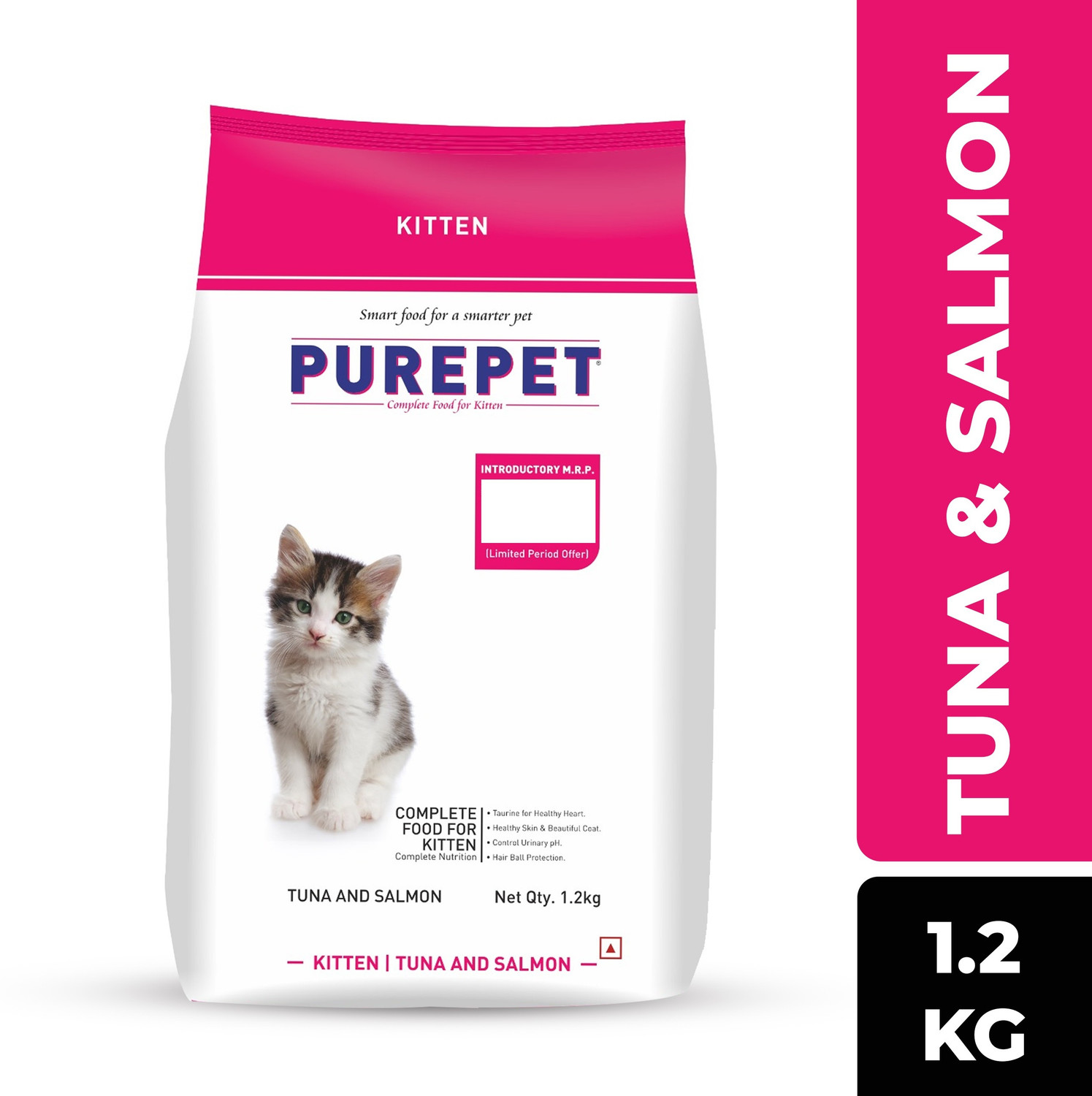 Image of Purepet Kitten Tuna and Salmon 1.2 kg Dry Young Cat Food