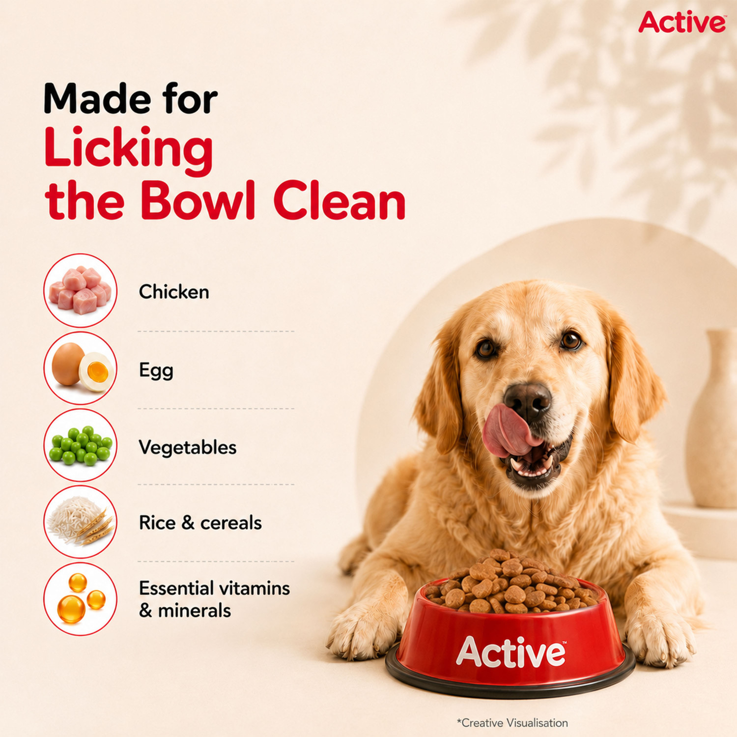 Image of Active Chicken and Vegetable 20 kg (2x10 kg) Dry Adult Dog Food