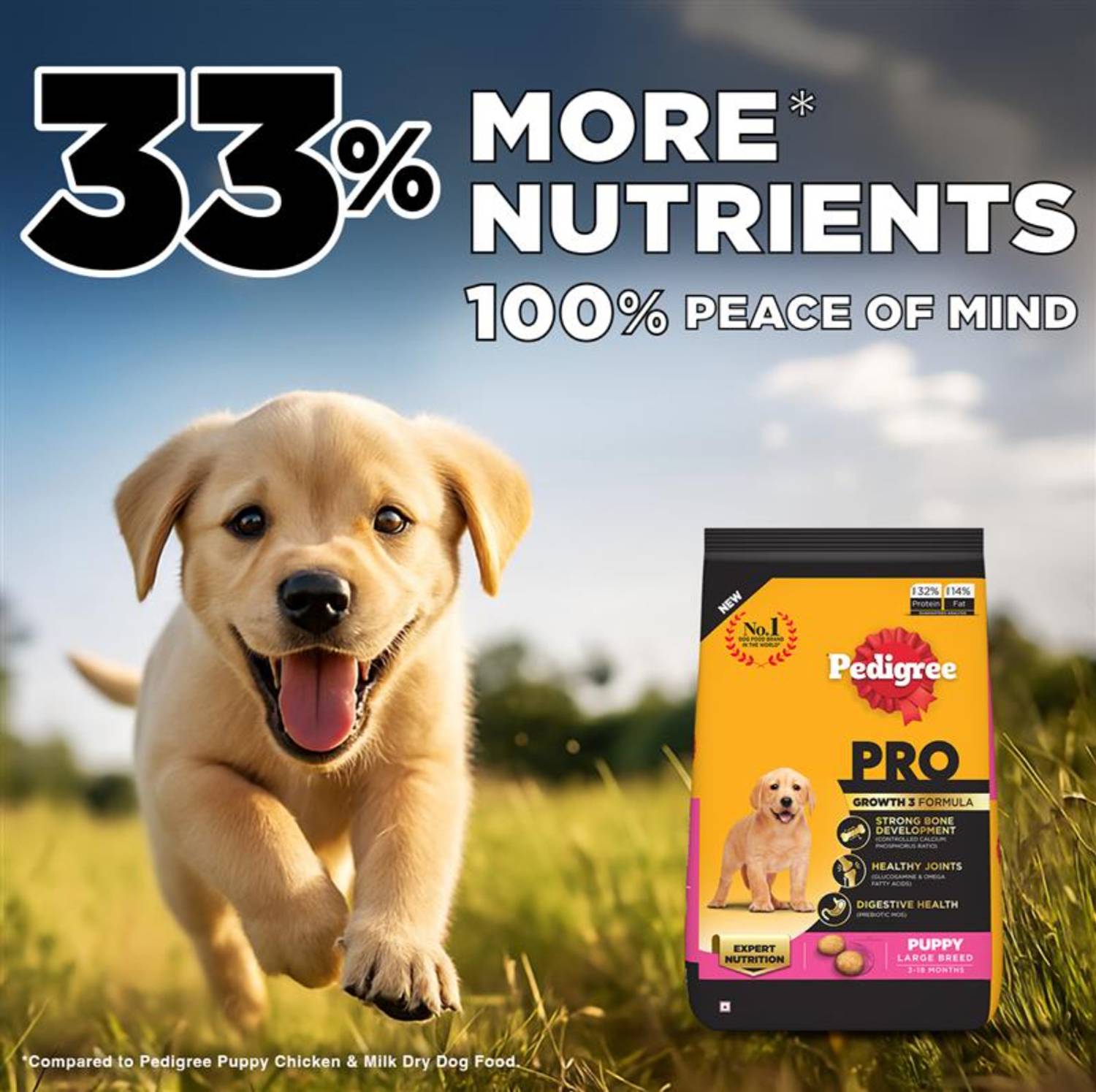 Pedigree Large Breed Puppy Food 3kg - Image 3