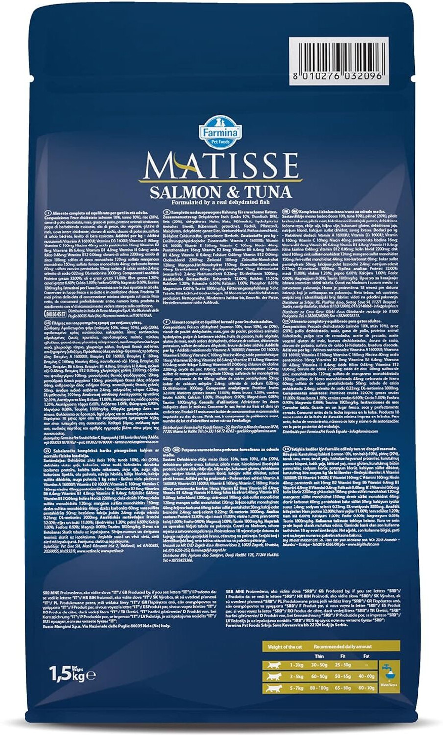 Image of Farmina Matisse Salmon & Tuna Adult Dry Cat Food Salmon 10 kg Dry Adult Dog Food
