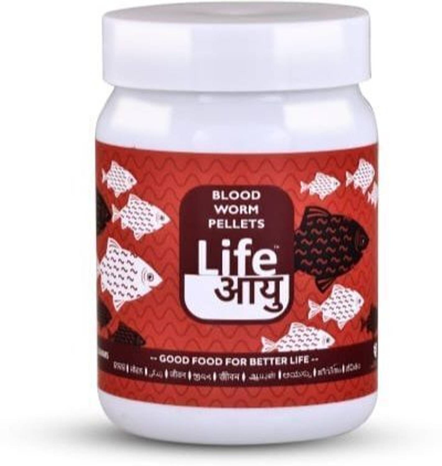API Aquarium Products India Life Aayu Blood Worm Pellets 45g 0.045 kg Dry Adult Fish Food