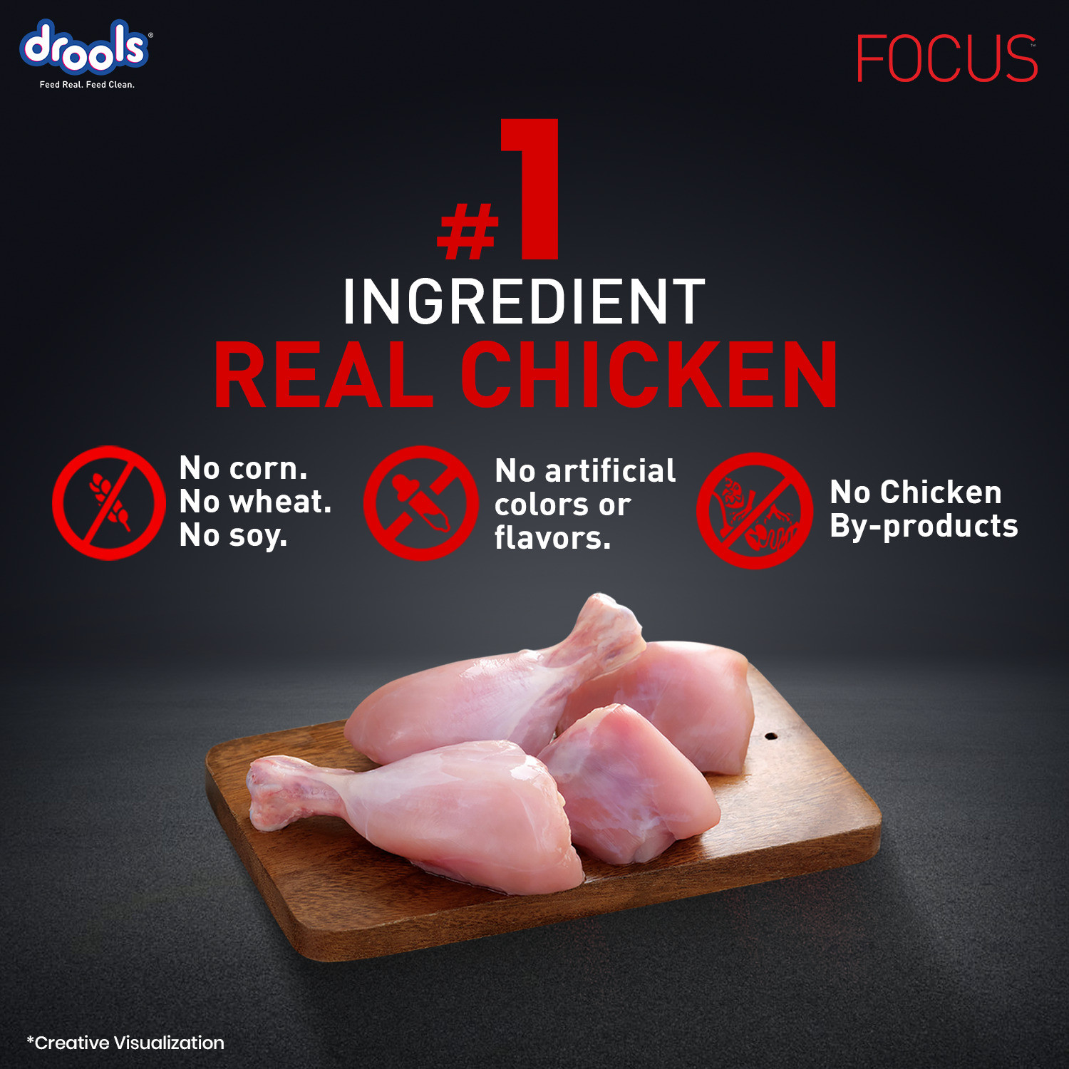 Image of Drools Focus Super Premium Chicken 1.2 kg Dry Adult Dog Food