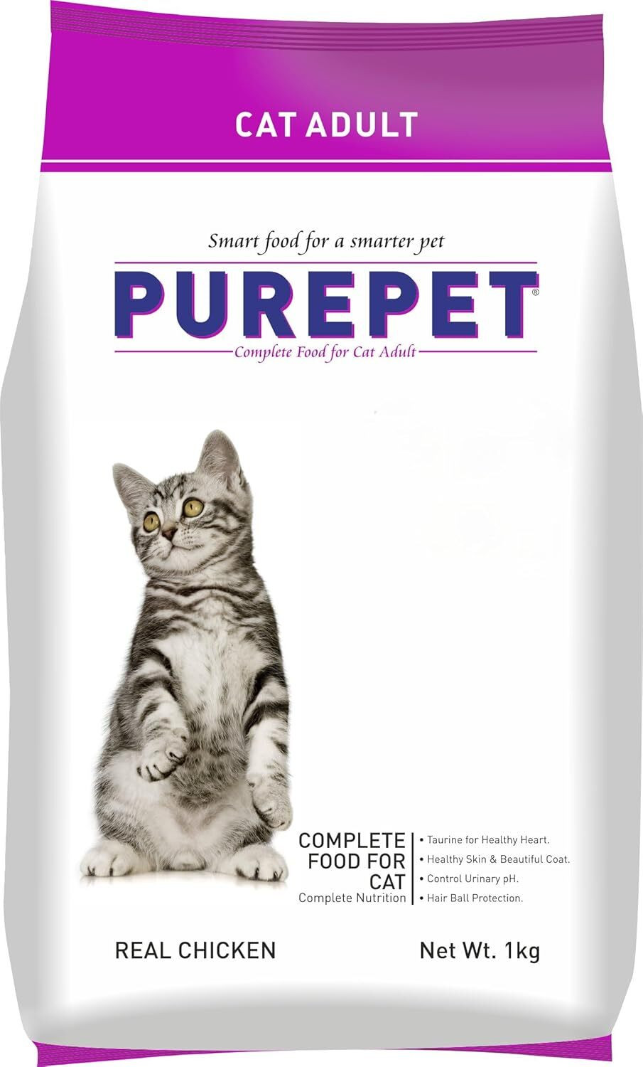 Image of Purepet Real Chicken 1 kg Dry Adult Cat Food