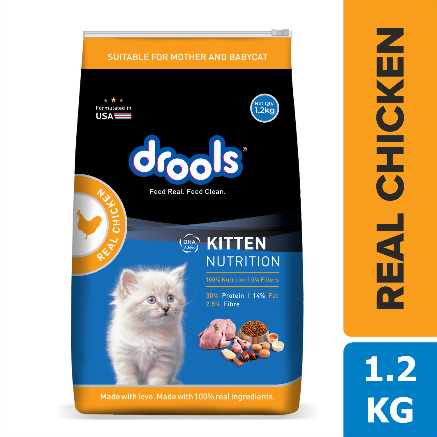 Image of Drools Real Chicken 1.2 kg Dry Young Cat Food