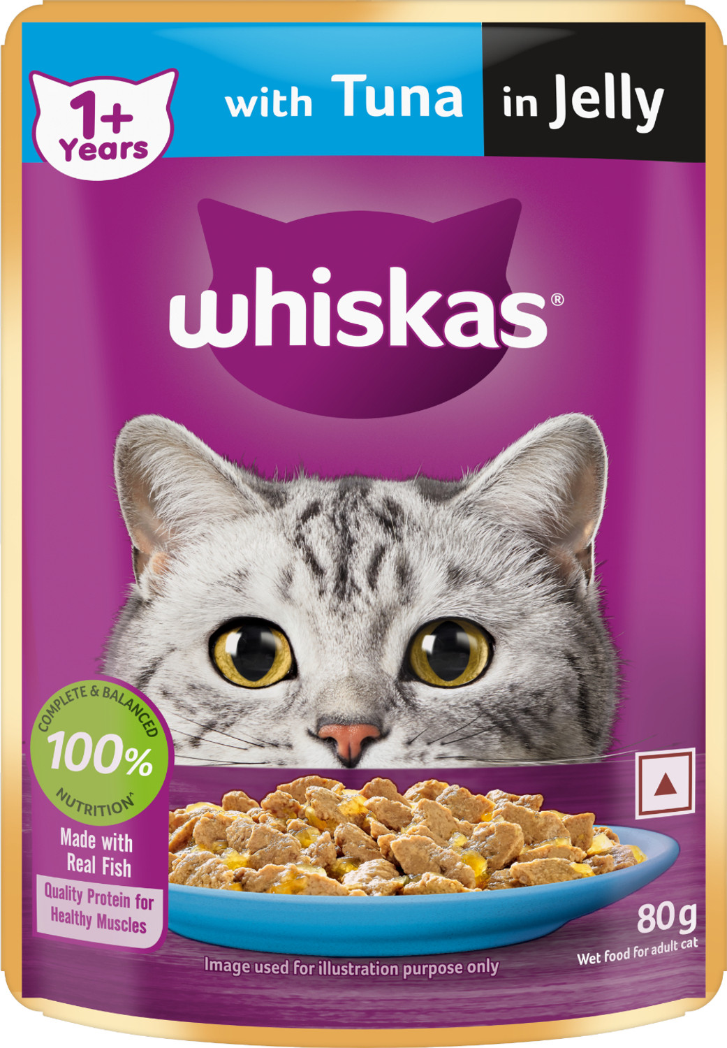 Image of Whiskas (1+ Years) Tuna 80 g Wet Adult Cat Food