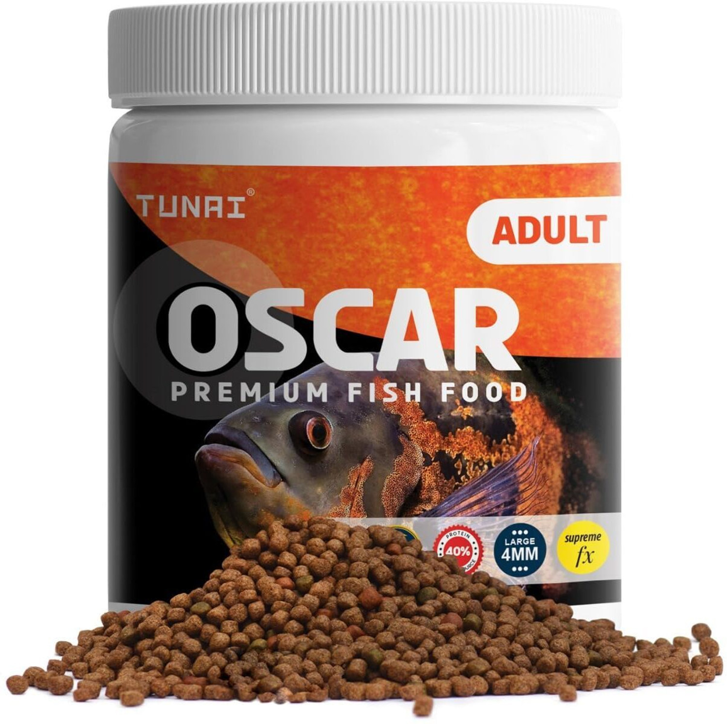 Image of TUNAI Supreme Formula Oscar Fish Food with 40% Protein&Vitamins For Color Enhancement Shrimp 0.5 kg Dry Adult, New Born, Senior, Young Fish Food