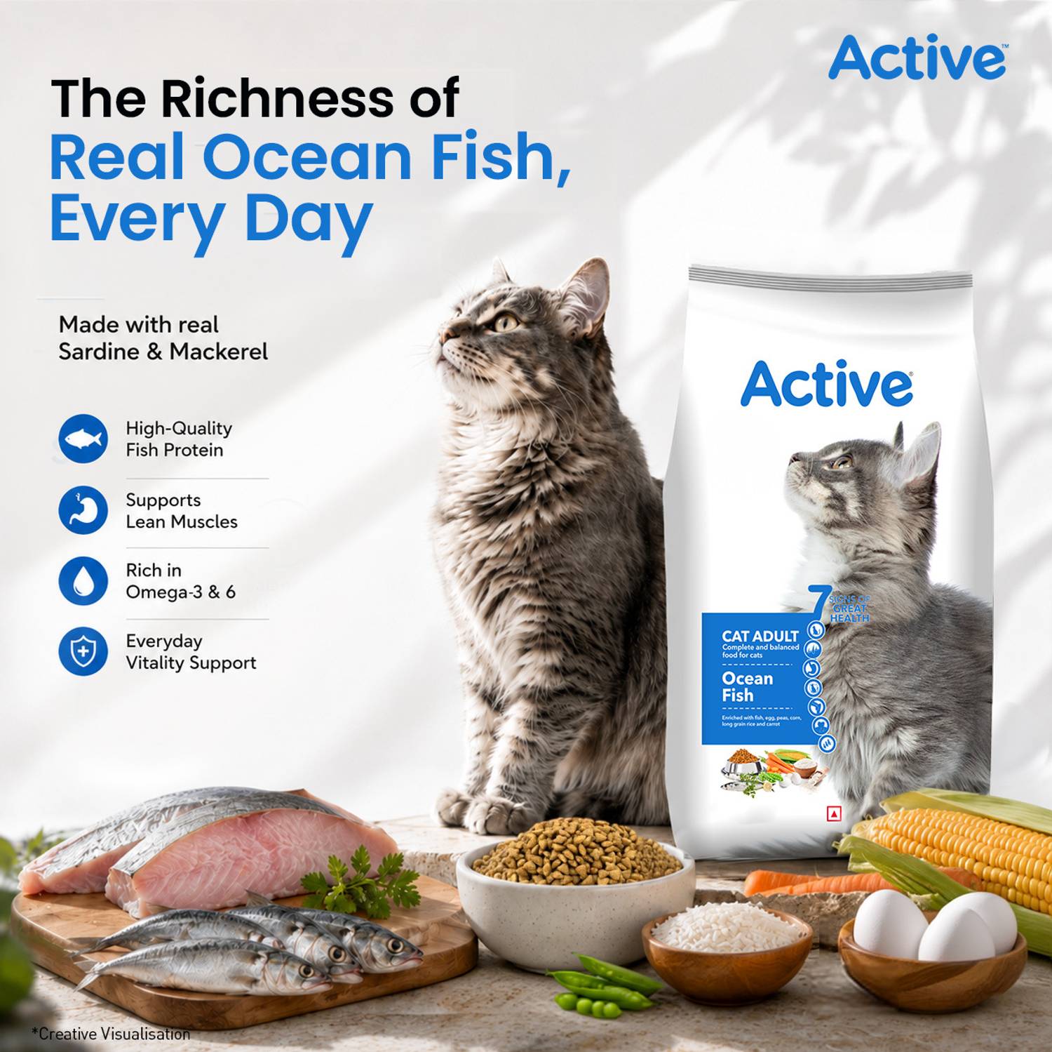 Active Ocean Fish 2.4 kg Dry Cat Pack of 2 · 1.2 kg (2.4 kg total) - Image 4