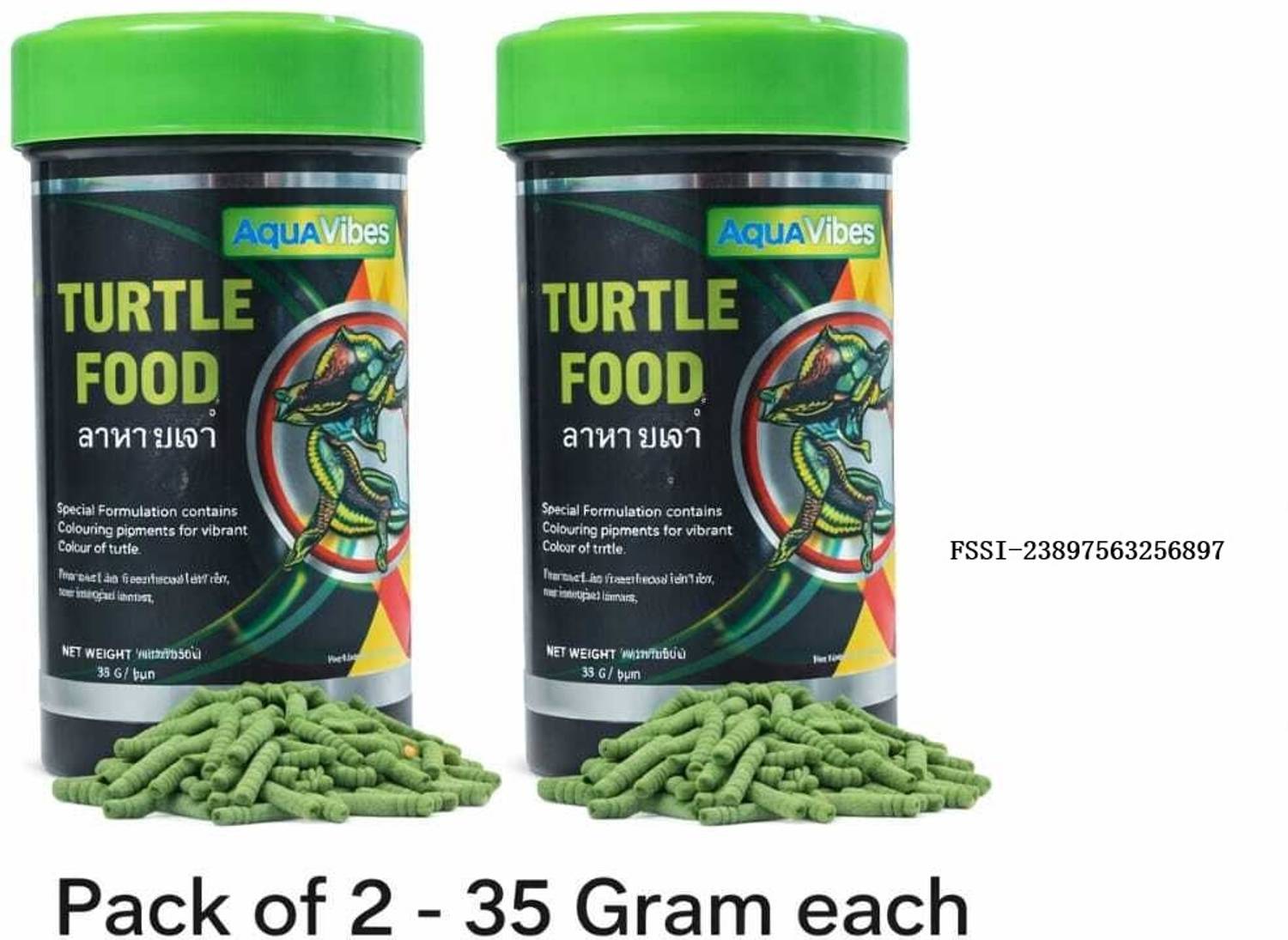 aquavibes Aquavibes Turtle Food 35g Fish 0.07 kg (2x0.04 kg) Dry All Life Stages Turtle Food