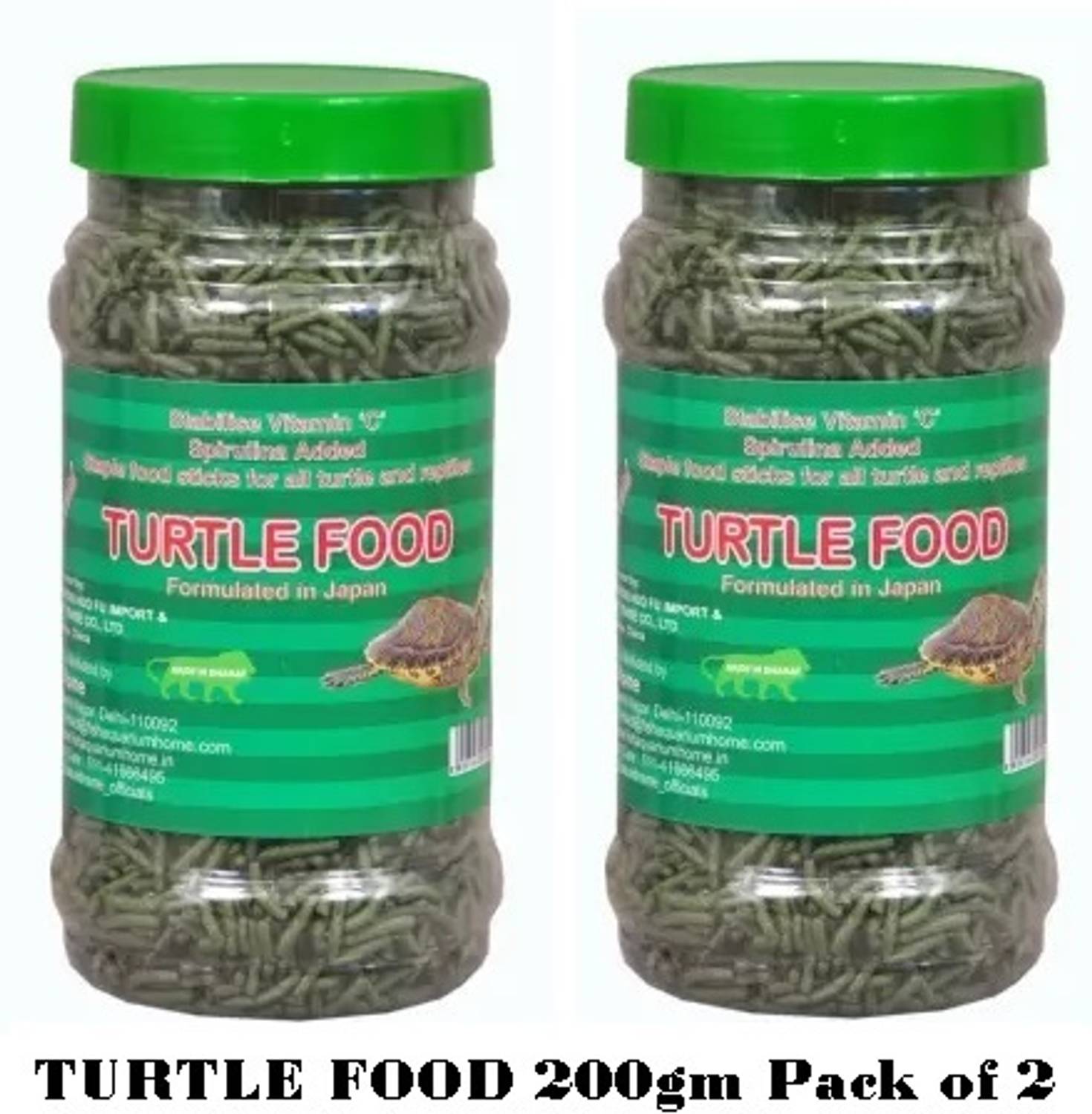 ALLYAQUA Aquatic Turtle Food 200 gm Pack of 2 Shrimp 0.4 kg (2x0.2 kg) Dry Adult, Senior, Young Turtle Food