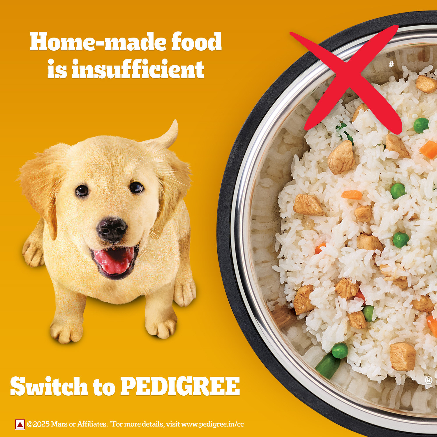 Image of PEDIGREE 100% Nutrition Chicken, Milk 15 kg Dry Young Puppy Food