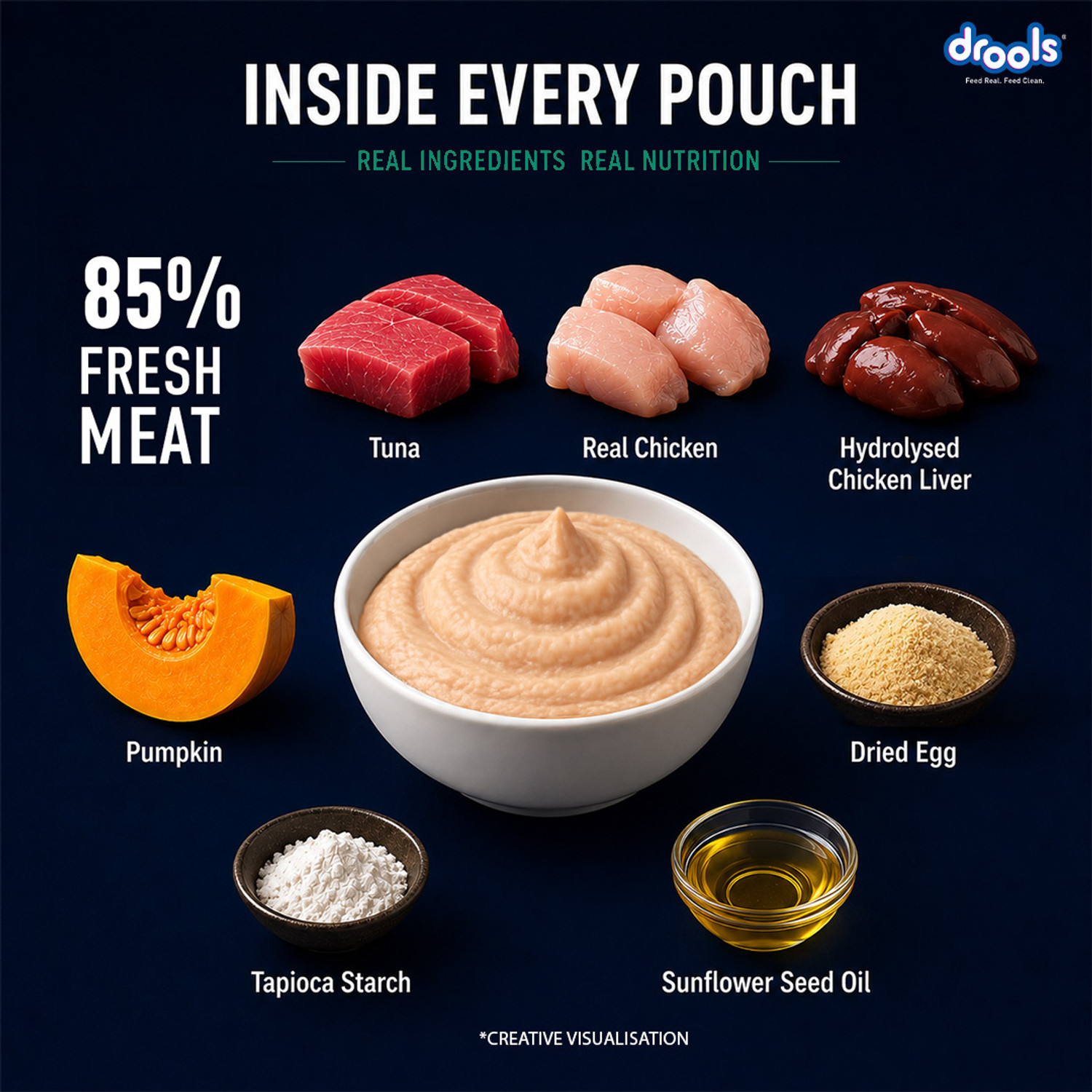 Image of Drools Mousse Tuna 0.08 kg Wet Young Cat Food