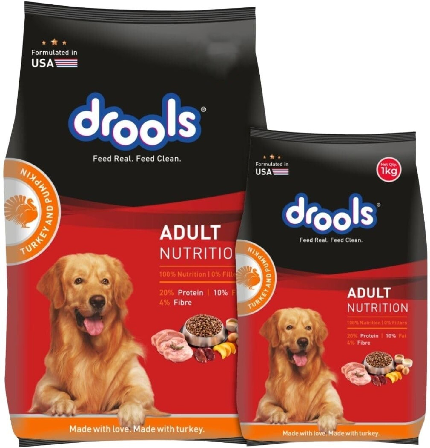 Image of Drools Turkey and Pumpkin 3.8 kg (2x1.9 kg) Dry Adult Dog Food