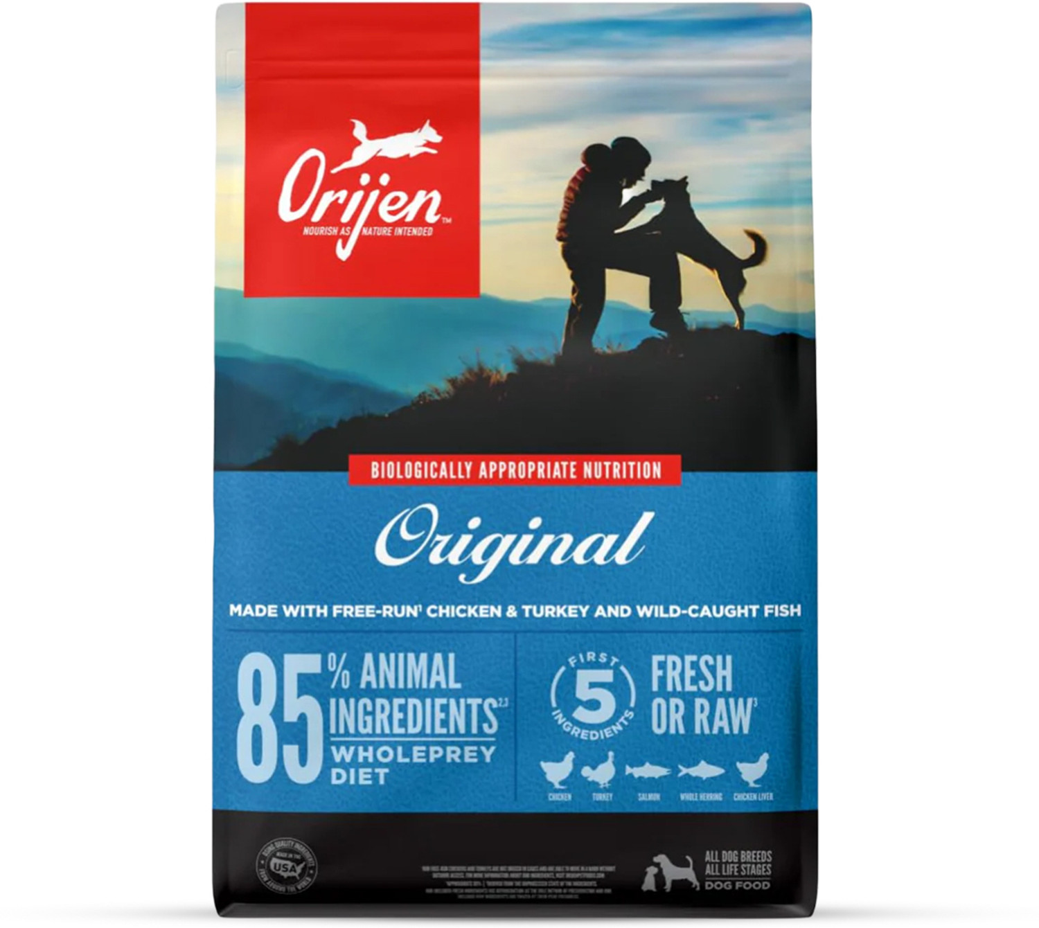 Image of Orijen Original Dry Dog Food - All Breed & Ages Chicken 17 kg Dry Adult Dog Food
