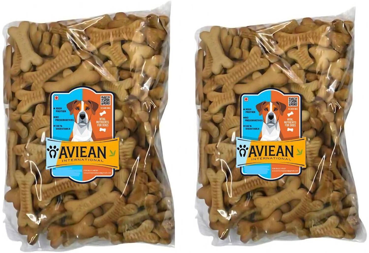 Aviean International Dog Adult Biscuits Combo Offer (0.6 KG+0.6 KG) Non-Veg Chicken, Bison, Bacon Dog Treat