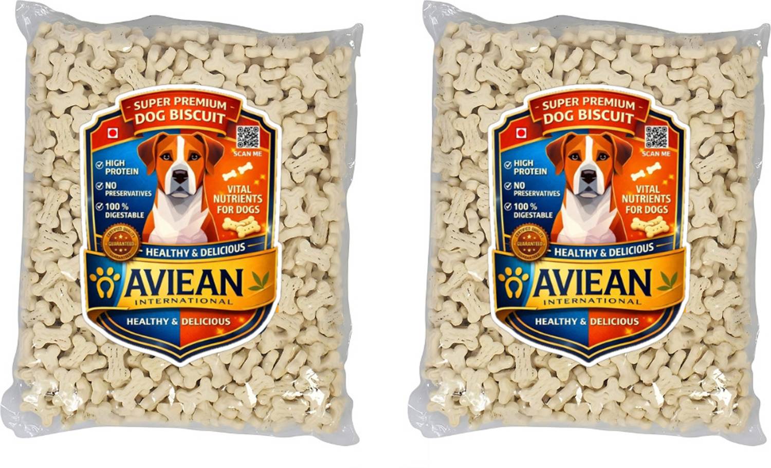 Aviean International Milk Crunch Biscuit 900g + 500g Free Super Saver Combo (Buy 1 Get 1 Free) Oats, Nuts, Milk 1.4 kg (2x0.7 kg) Dry All Life Stages, Adult, New Born, Senior, Young Dog Food