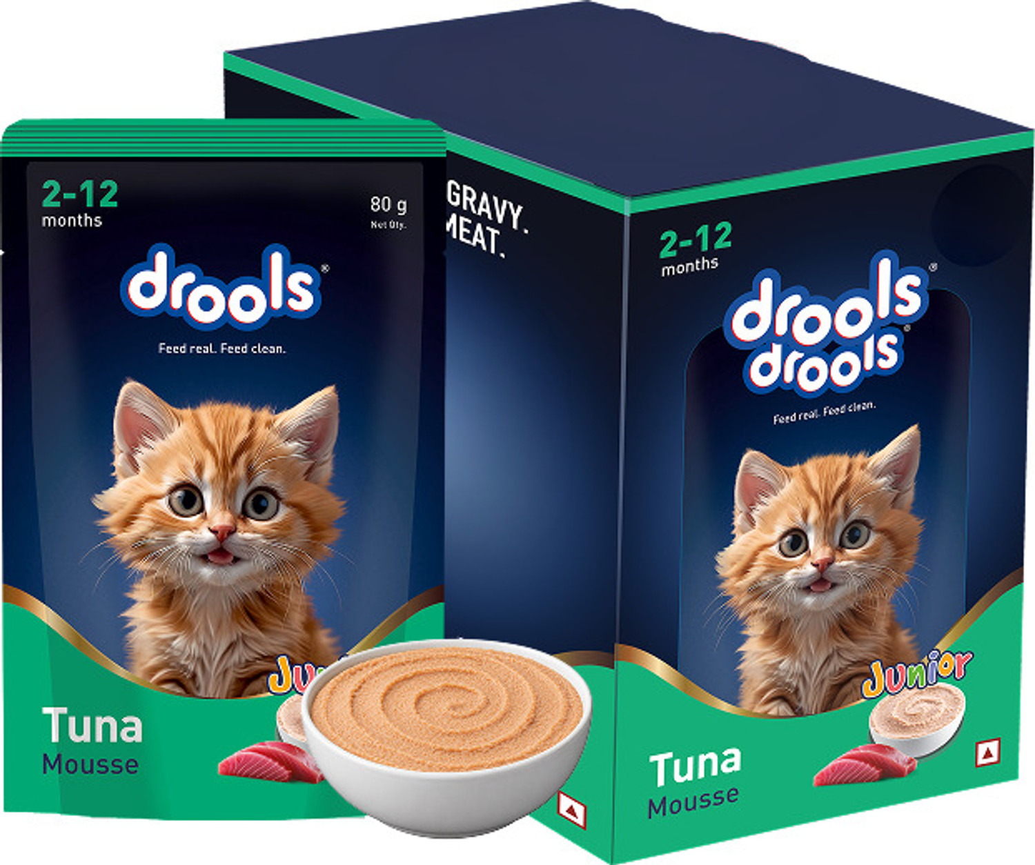 Image of Drools Mousse For Adult Cats Tuna 0.4 kg (5x0.08 kg) Wet Young Cat Food
