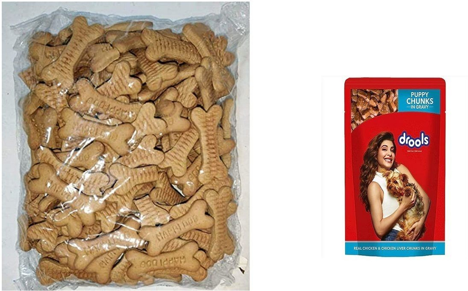 Image of Drools Adult chicken biscuit with 1 piece puppy gravy Chicken 0.5 kg Dry Adult, New Born, Young Dog Food