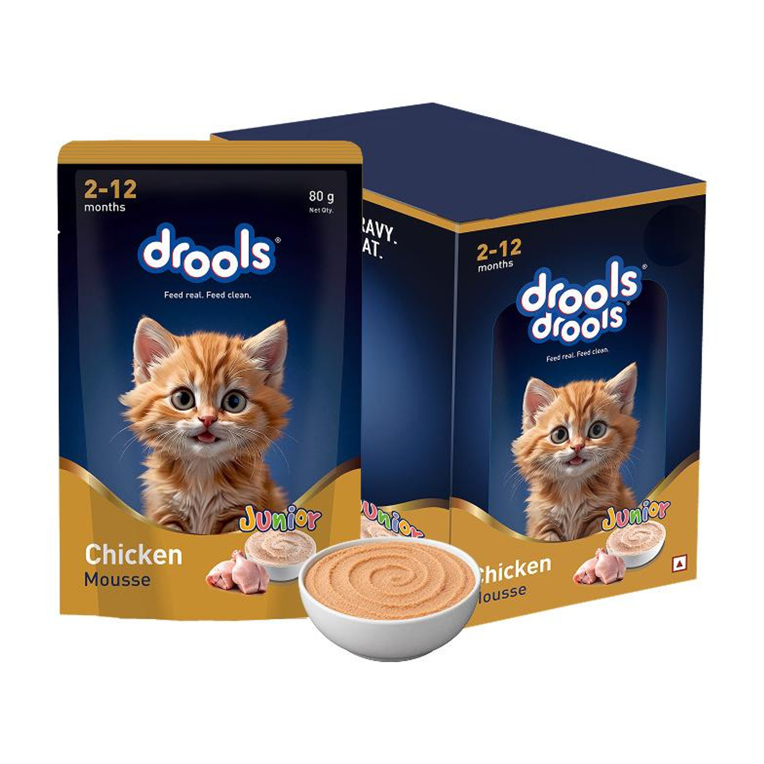 Image of Drools Mousse For Young Cats Kitten Chicken 0.4 kg (5x0.08 kg) Wet Young Cat Food