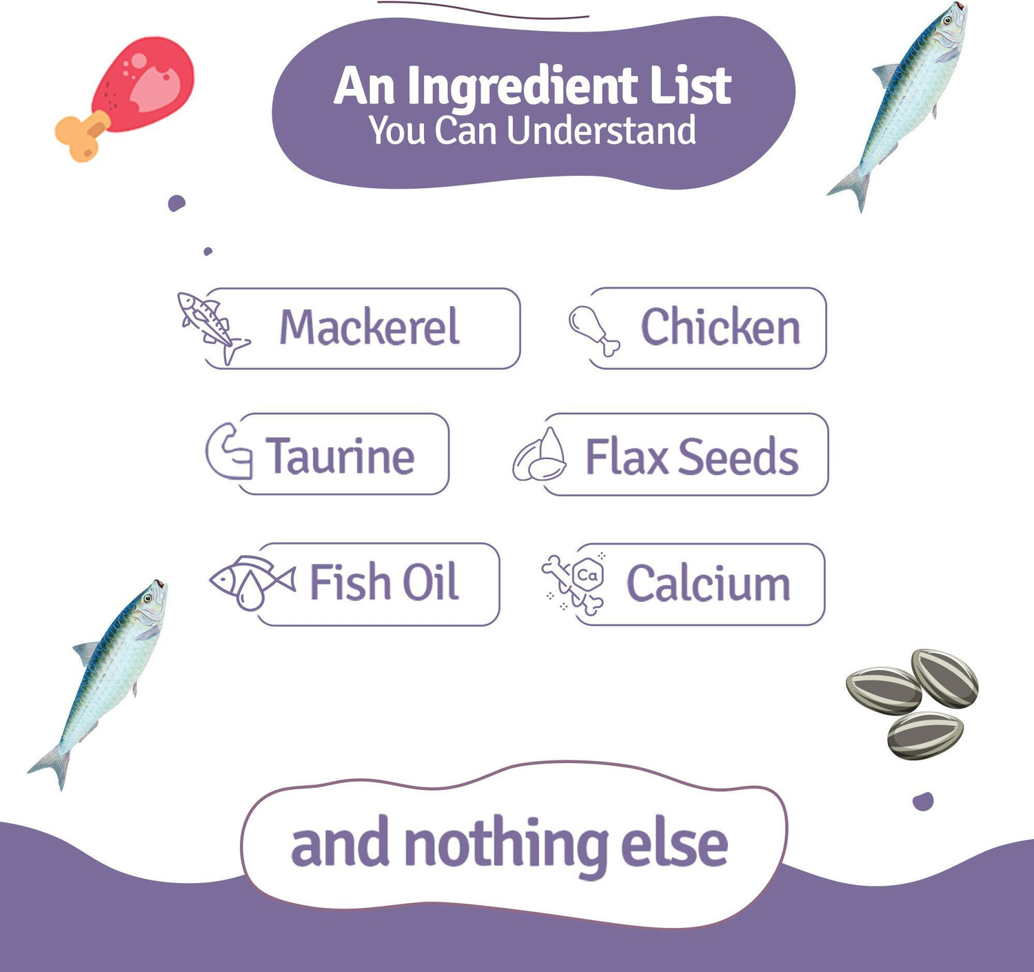 Image of BLEP Human Grade Mackerel Makarena Natural Cat Food (100gm X 1) Full Meal & Topper Fish 0.1 kg Wet Adult, Senior, Young Cat Food