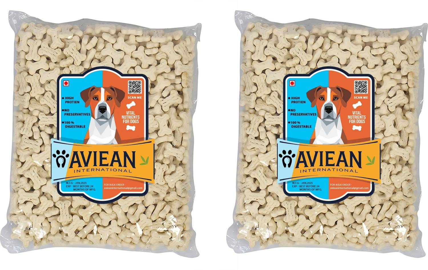 Aviean International Dog Milk Biscuits Combo {550 Gm + 550 Gm} Milk Flavor Biscuits (Pack Of 2) Milk 1.1 kg (2x0.55 kg) Dry New Born, Adult, Senior, Young Dog & Puppy Food