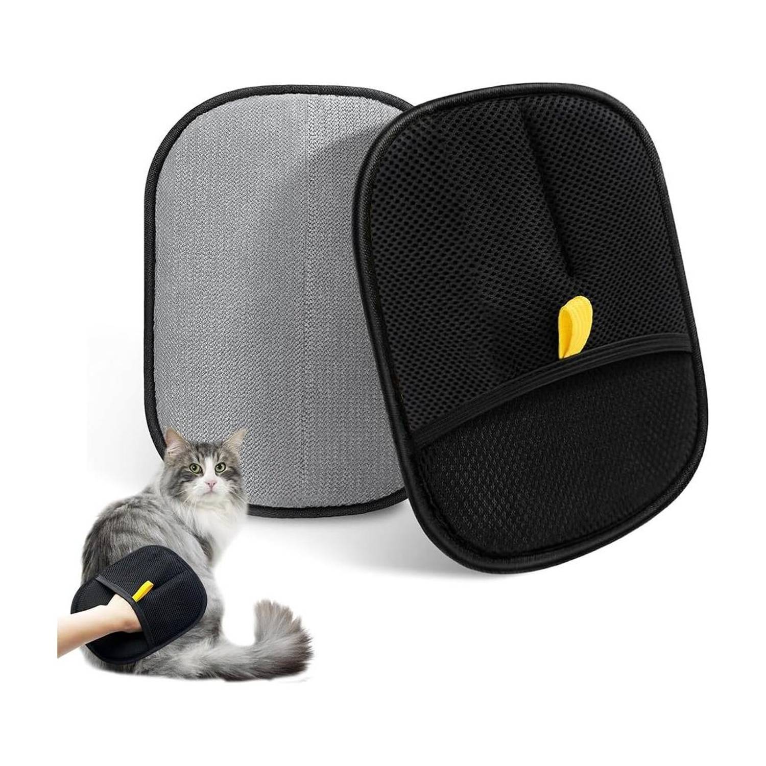 ARJ Pet Hair Removal Gloves Static Hair Catcher Mitt for Dogs Cats 9.85x8.46 Inches Grooming Gloves for Dog & Cat